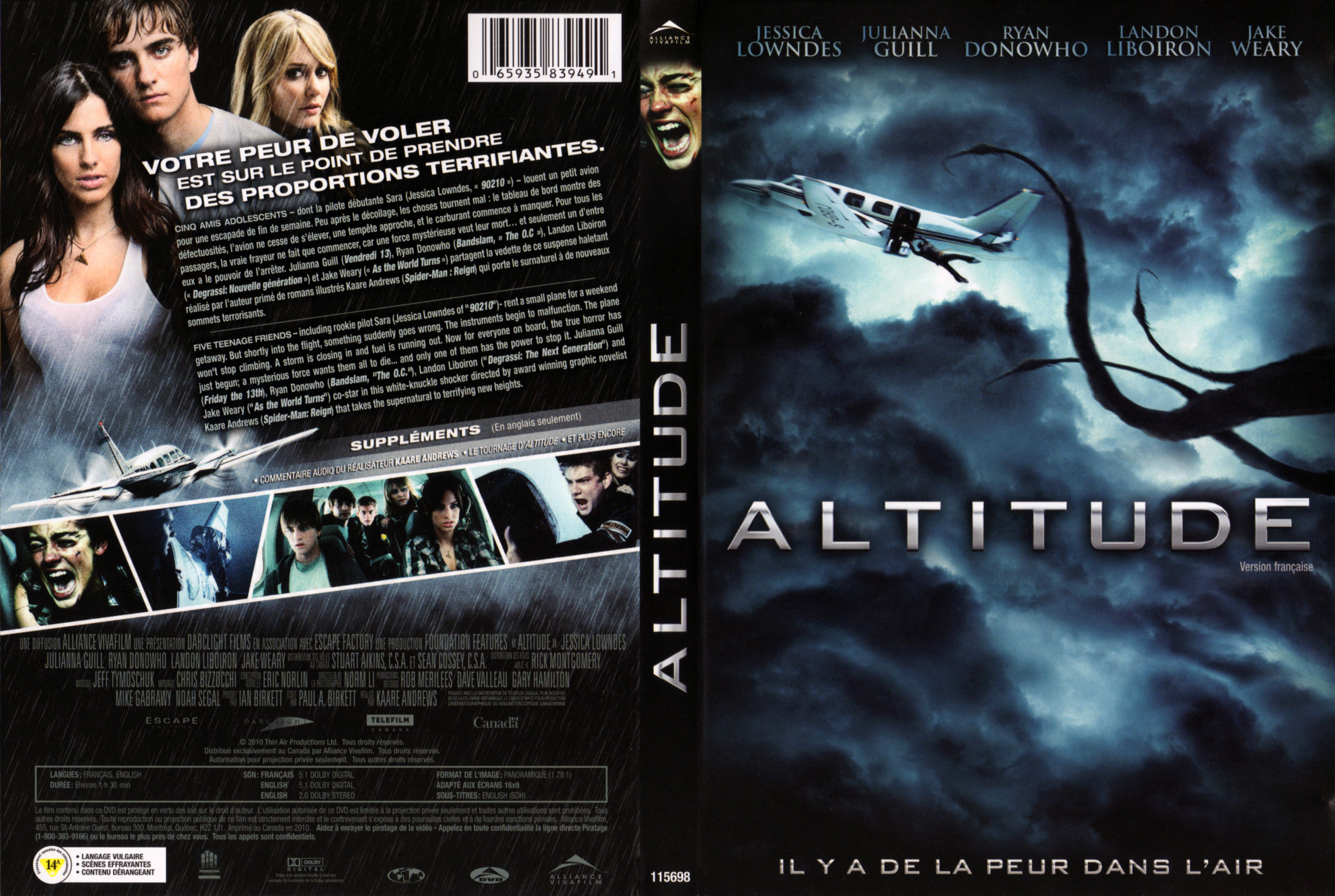 Jaquette DVD Altitude (Canadienne)