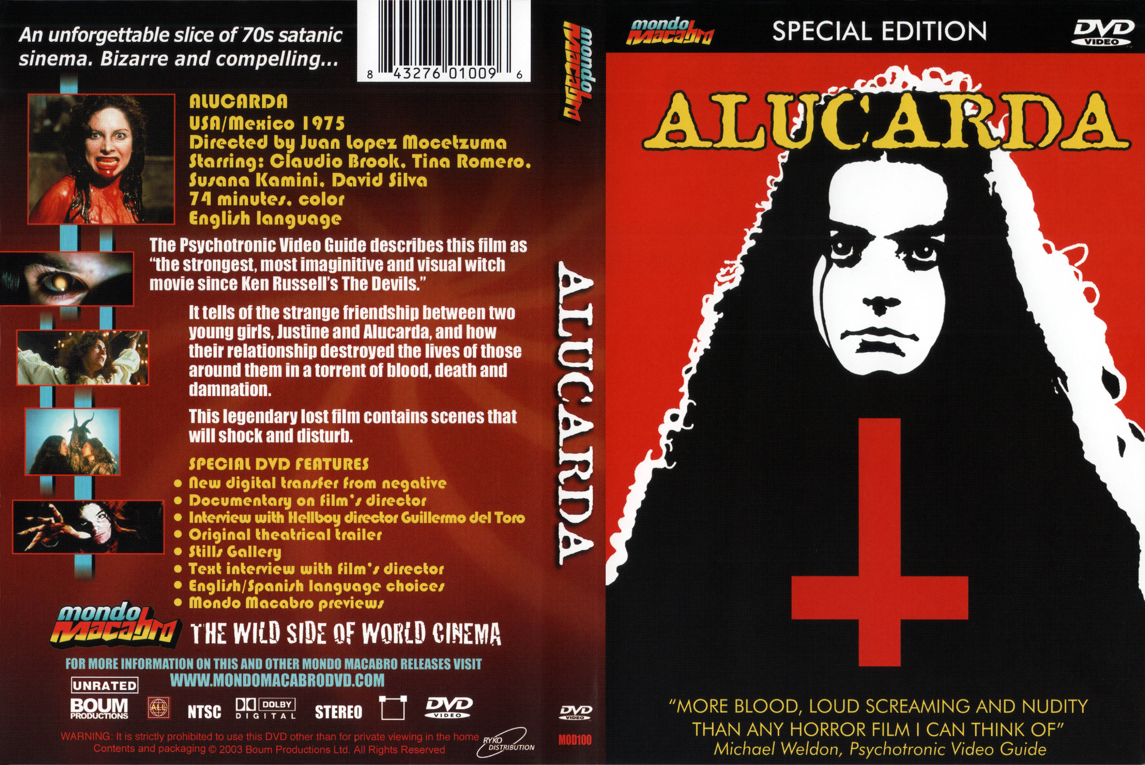 Jaquette DVD Alucarda Zone 1