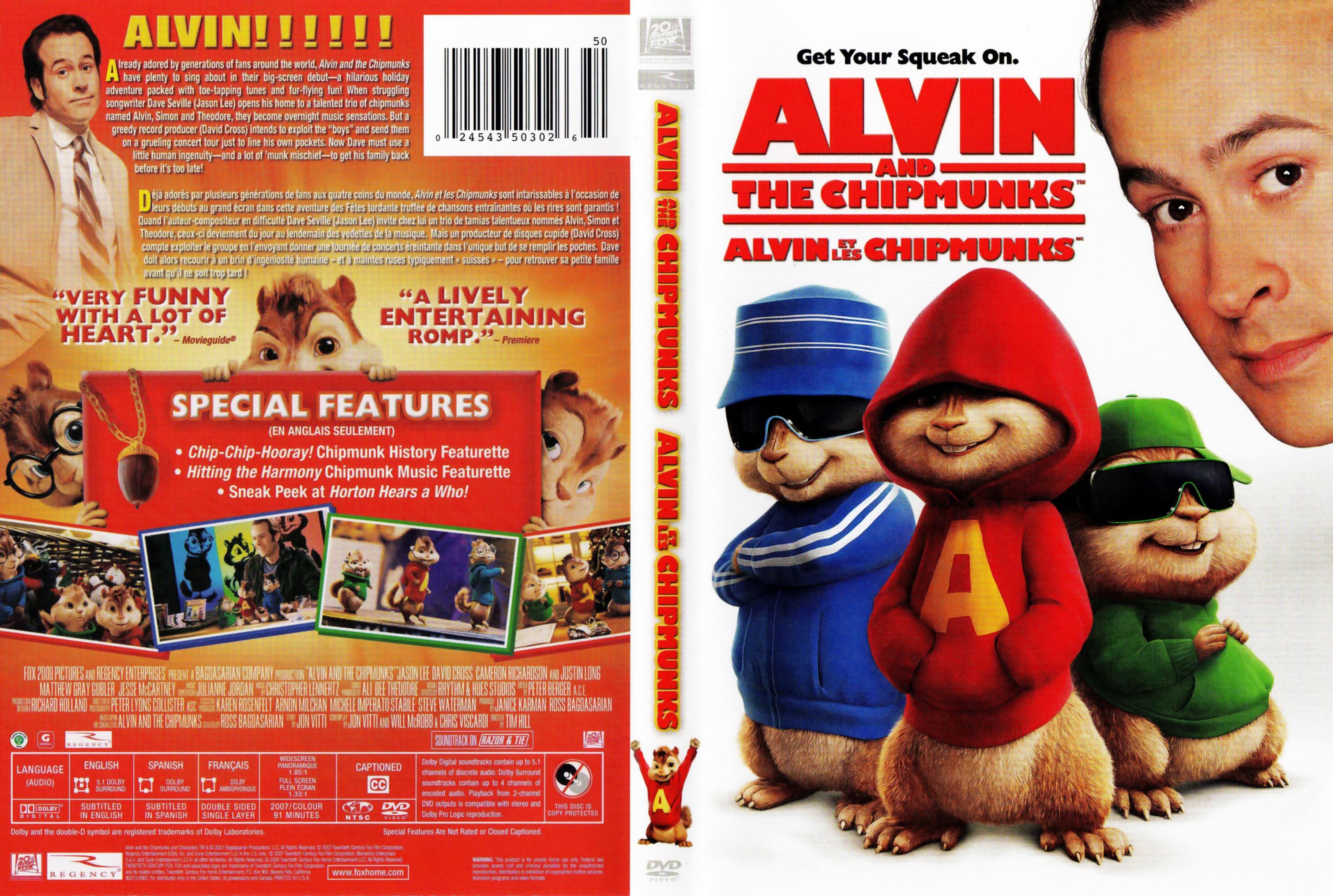 Jaquette DVD Alvin et les Chipmunks