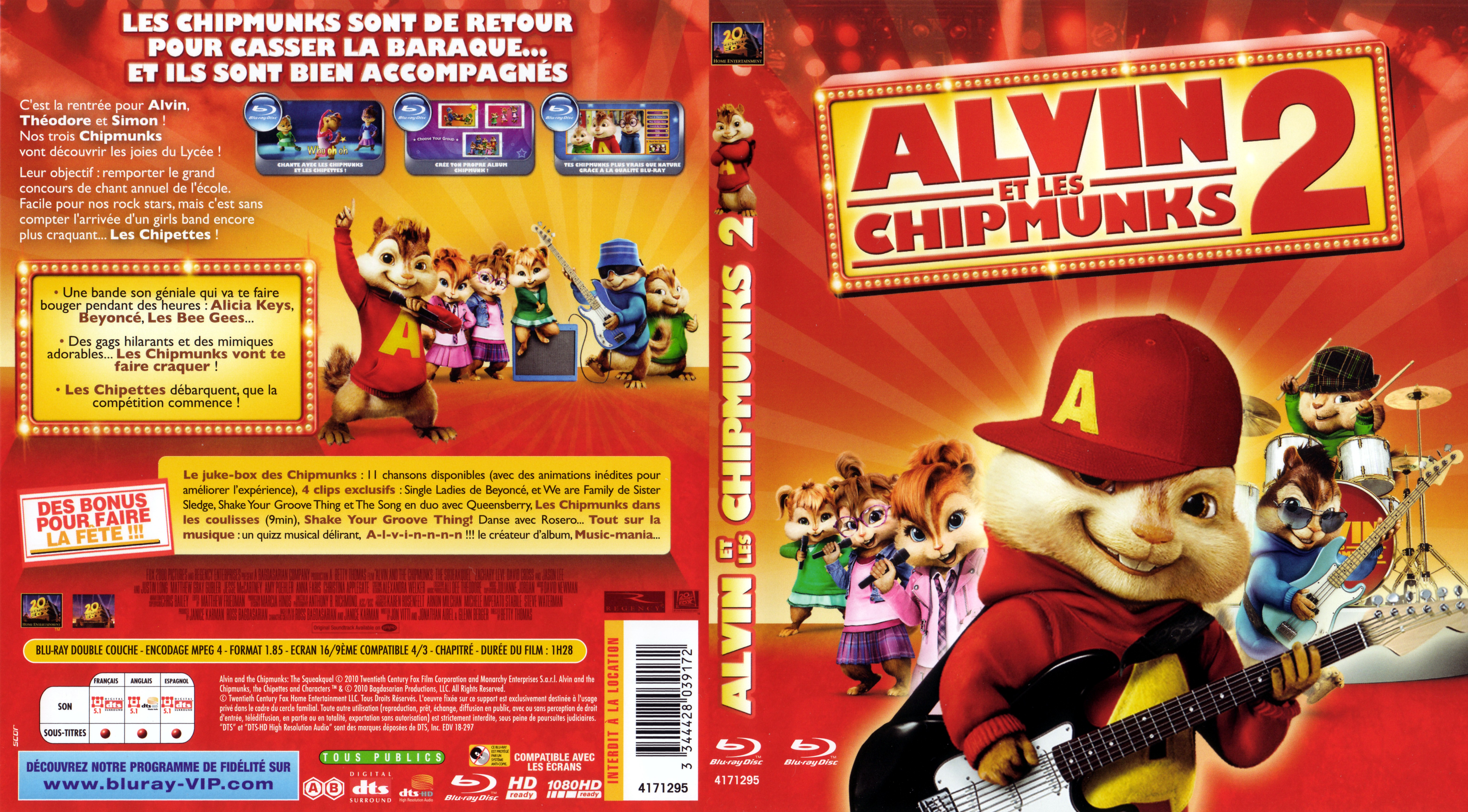 Jaquette DVD Alvin et les Chipmunks 2 (BLU-RAY)