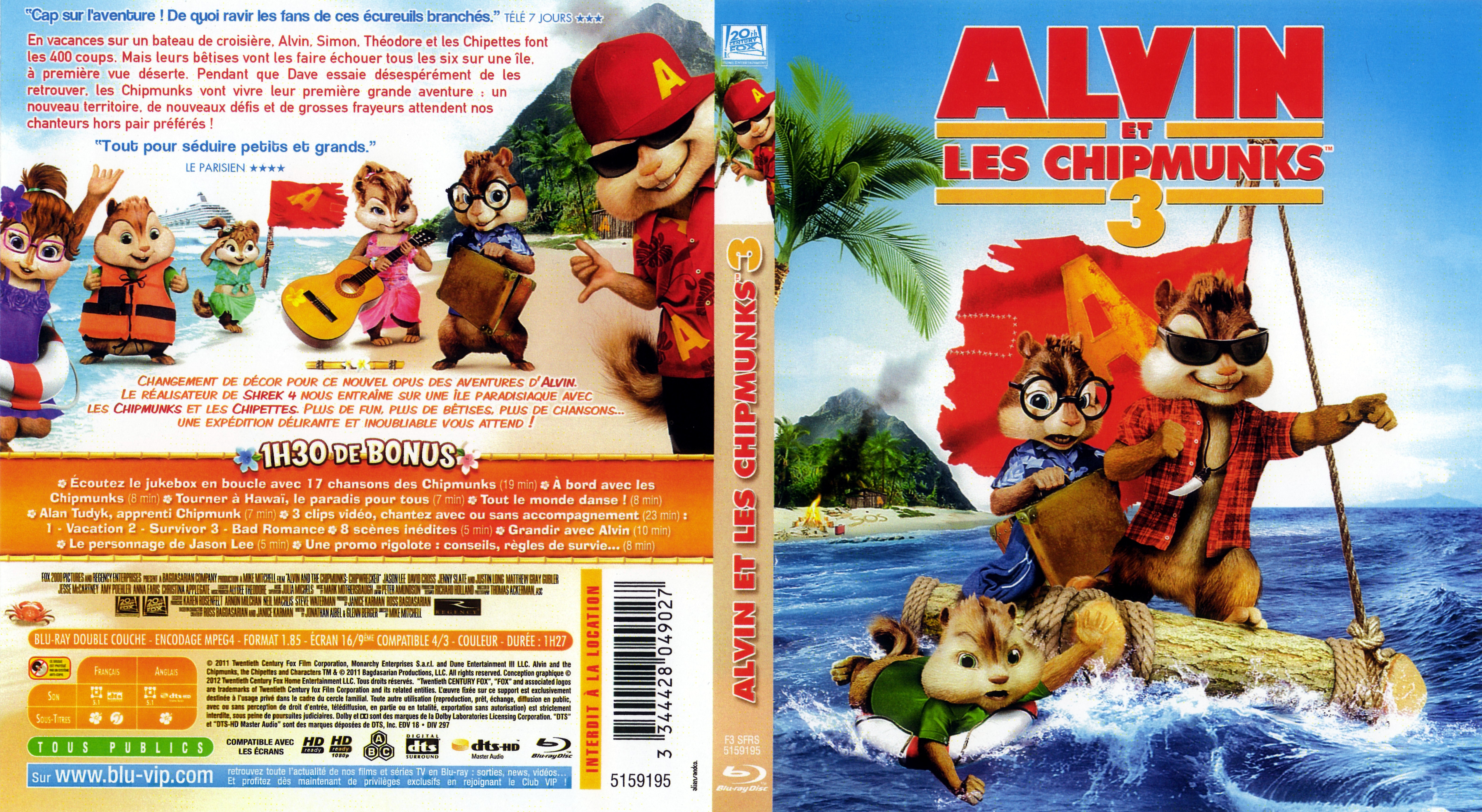 Jaquette DVD Alvin et les Chipmunks 3 (BLU-RAY)