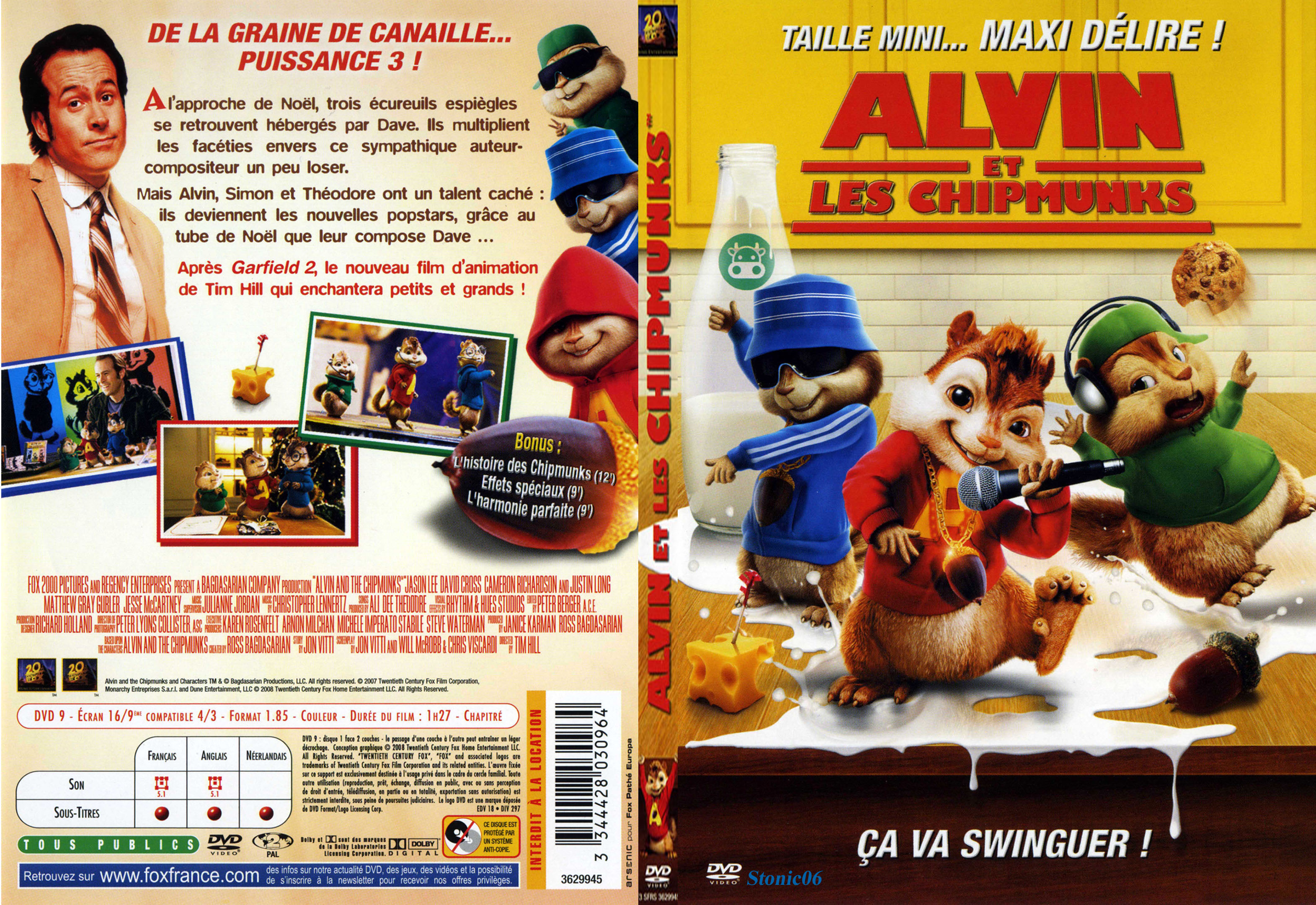 Jaquette DVD Alvin et les Chipmunks - SLIM