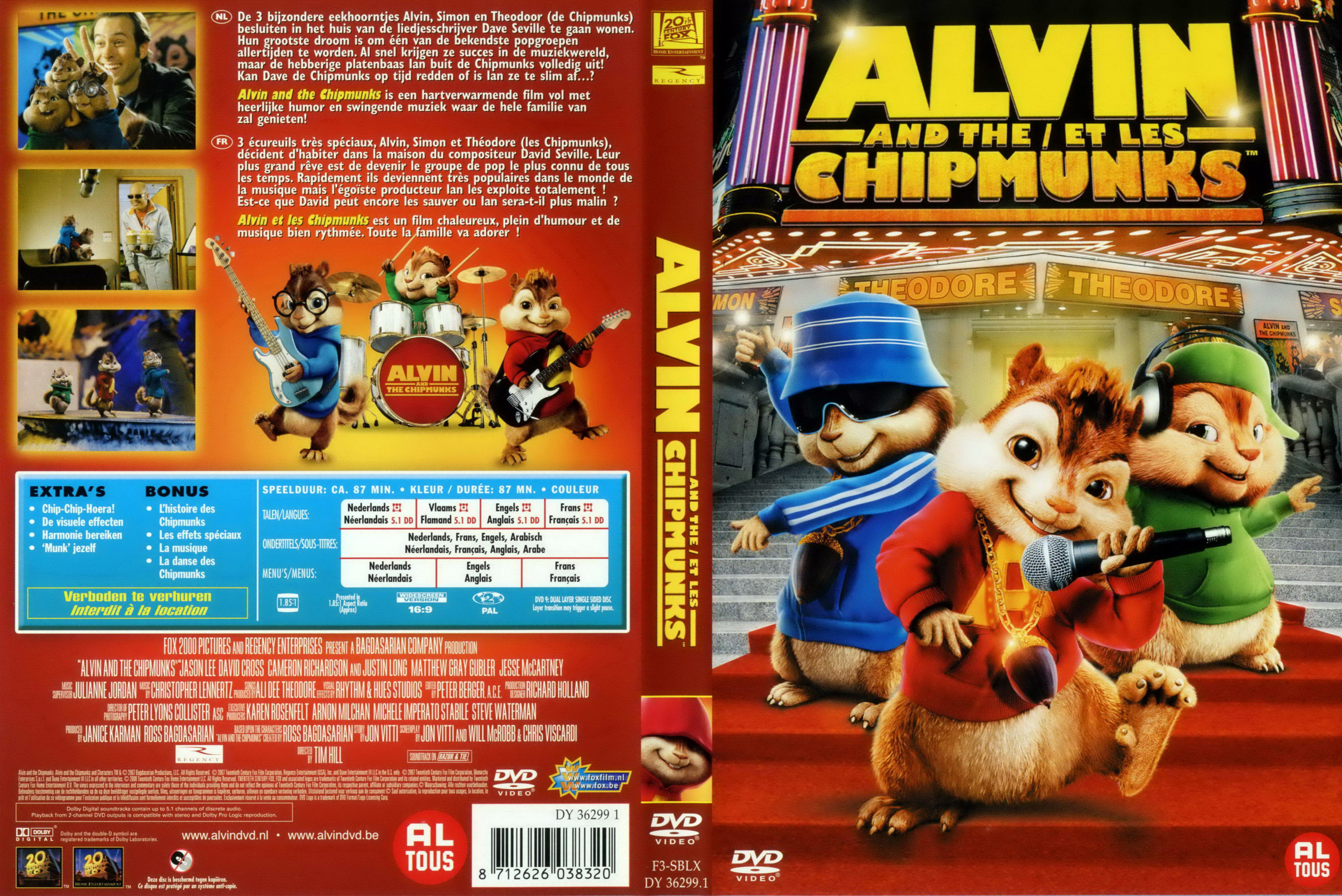 Jaquette DVD Alvin et les Chipmunks v3