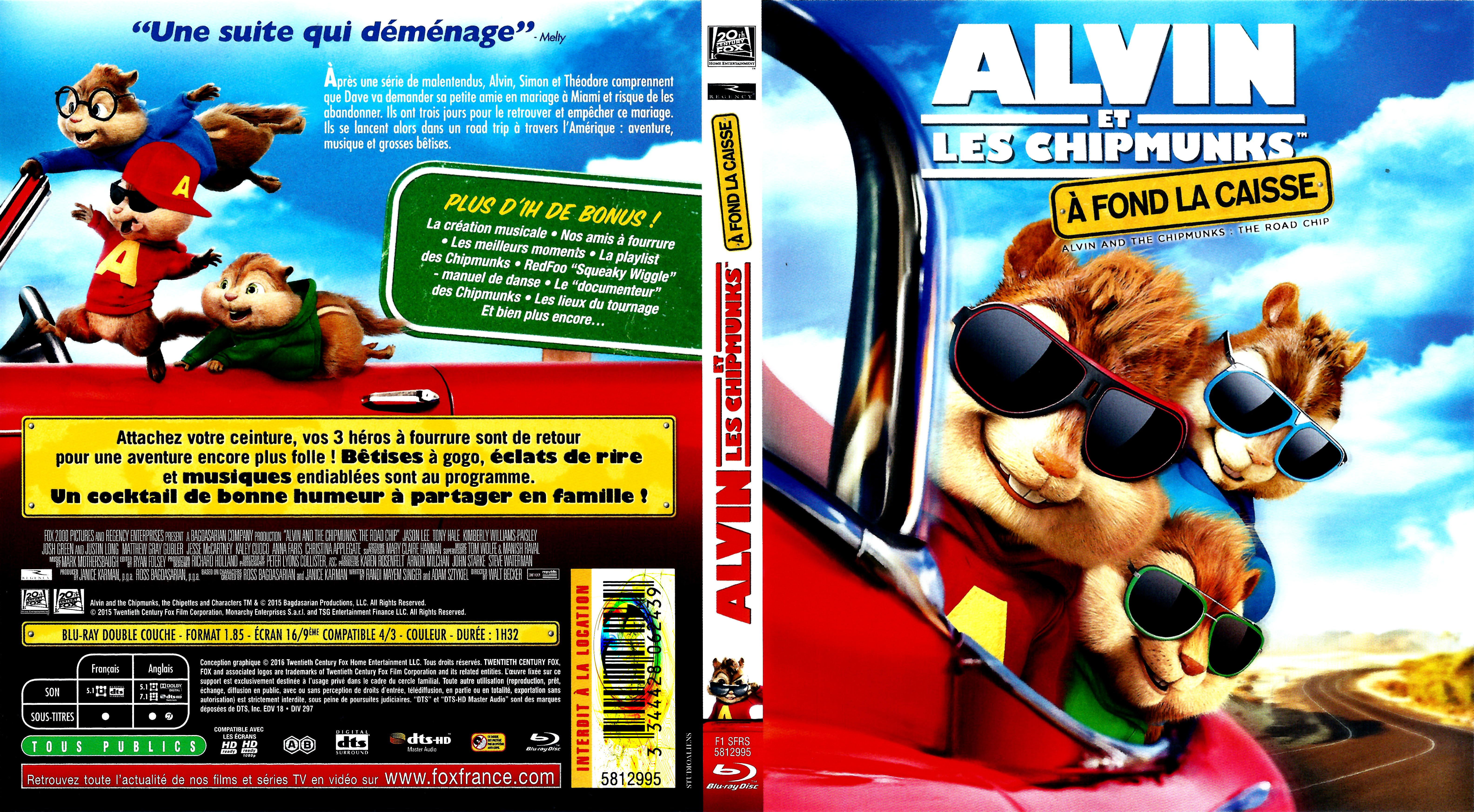 Jaquette DVD Alvin et les chipmunks  fond la caisse (BLU-RAY)