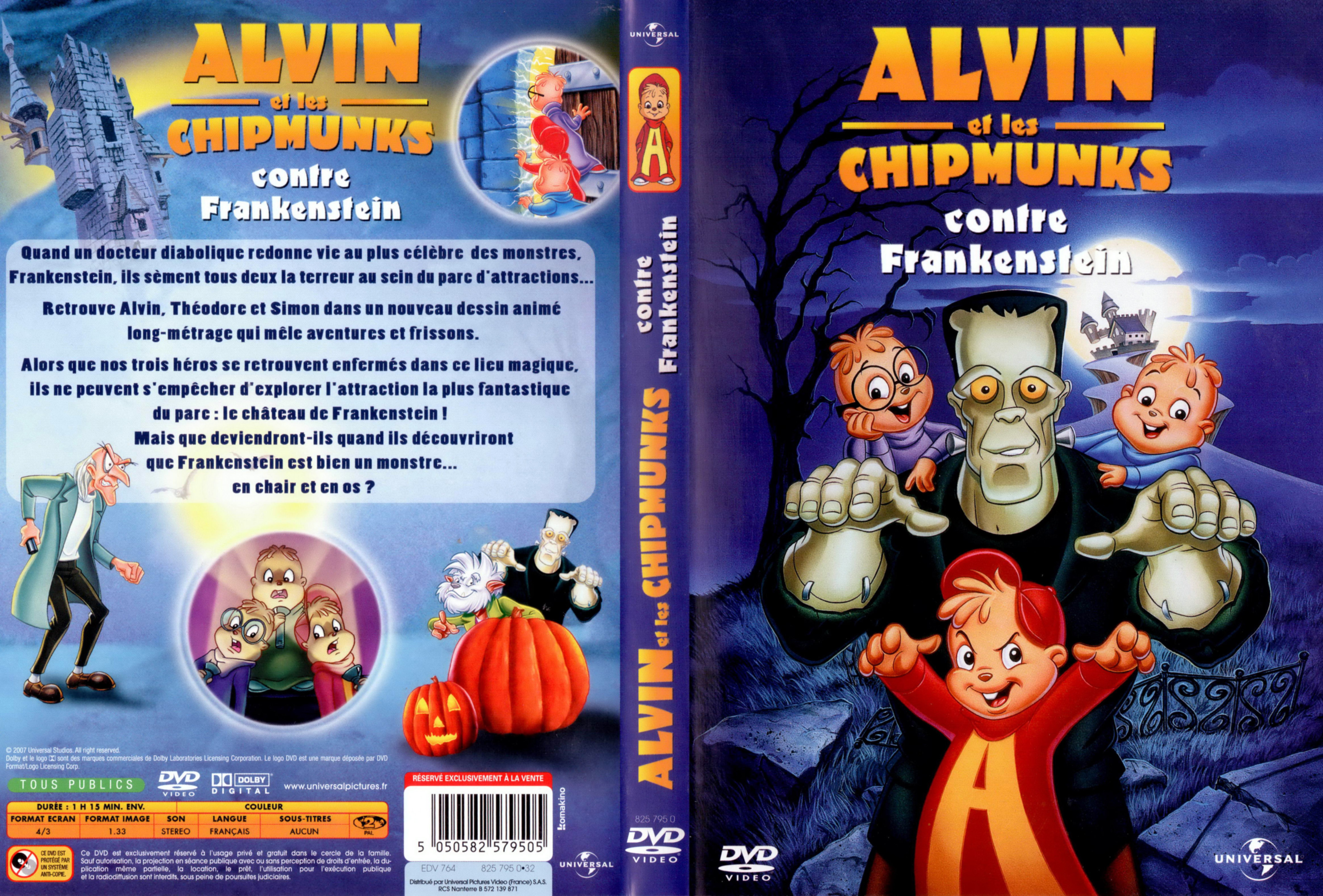 Jaquette DVD Alvin et les chipmunks contre Frankenstein