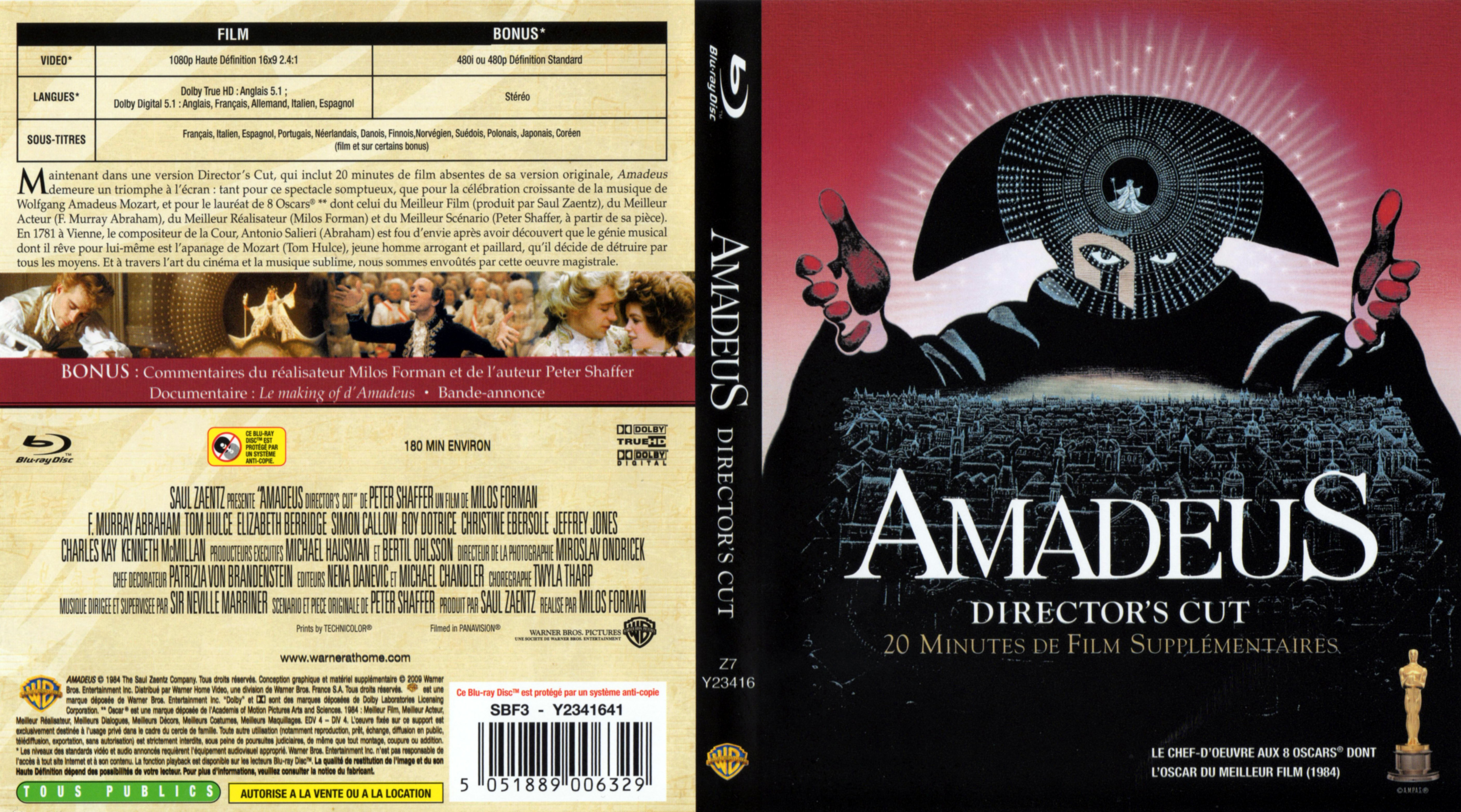 Jaquette DVD Amadeus (BLU-RAY)