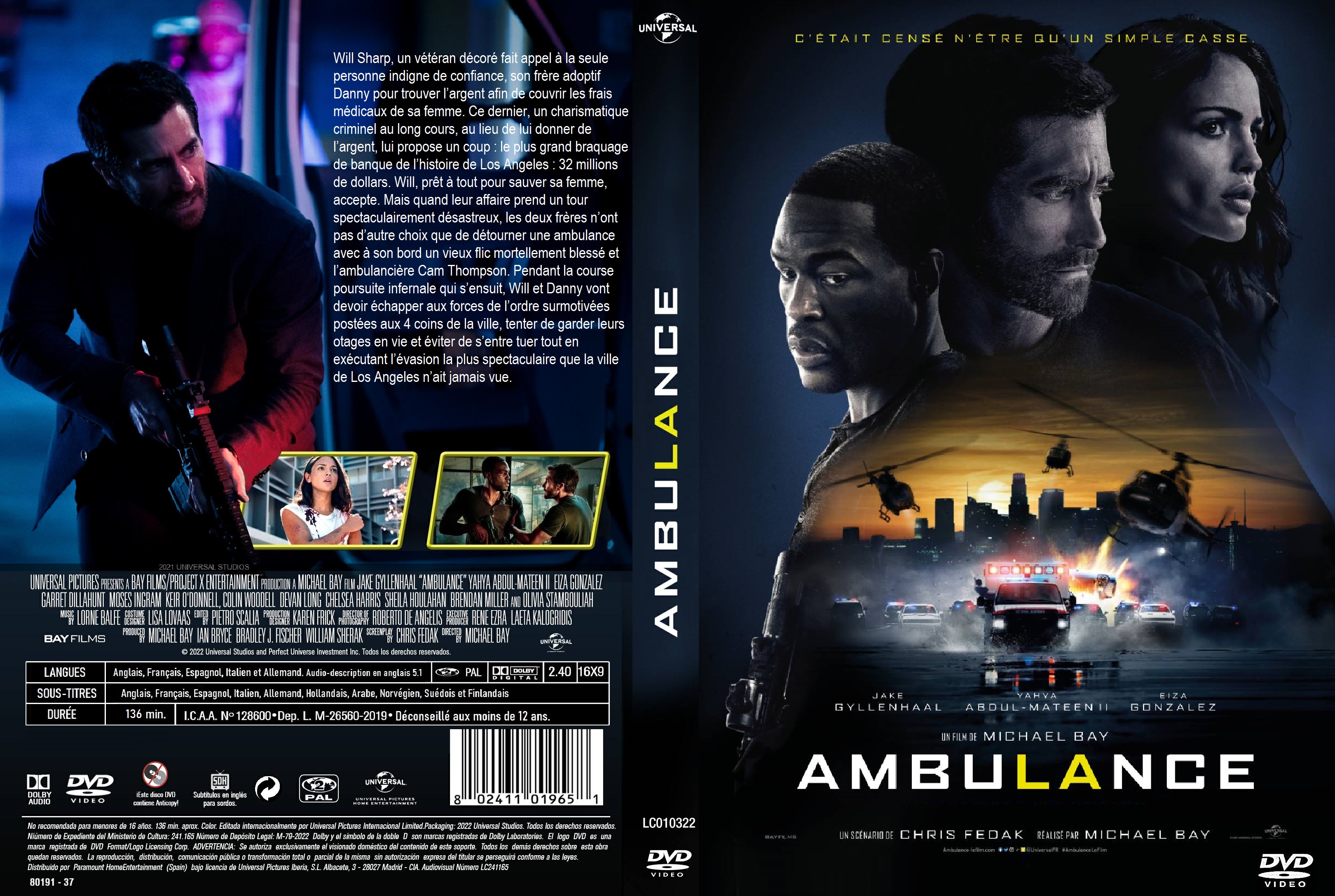 Jaquette DVD Ambulance custom