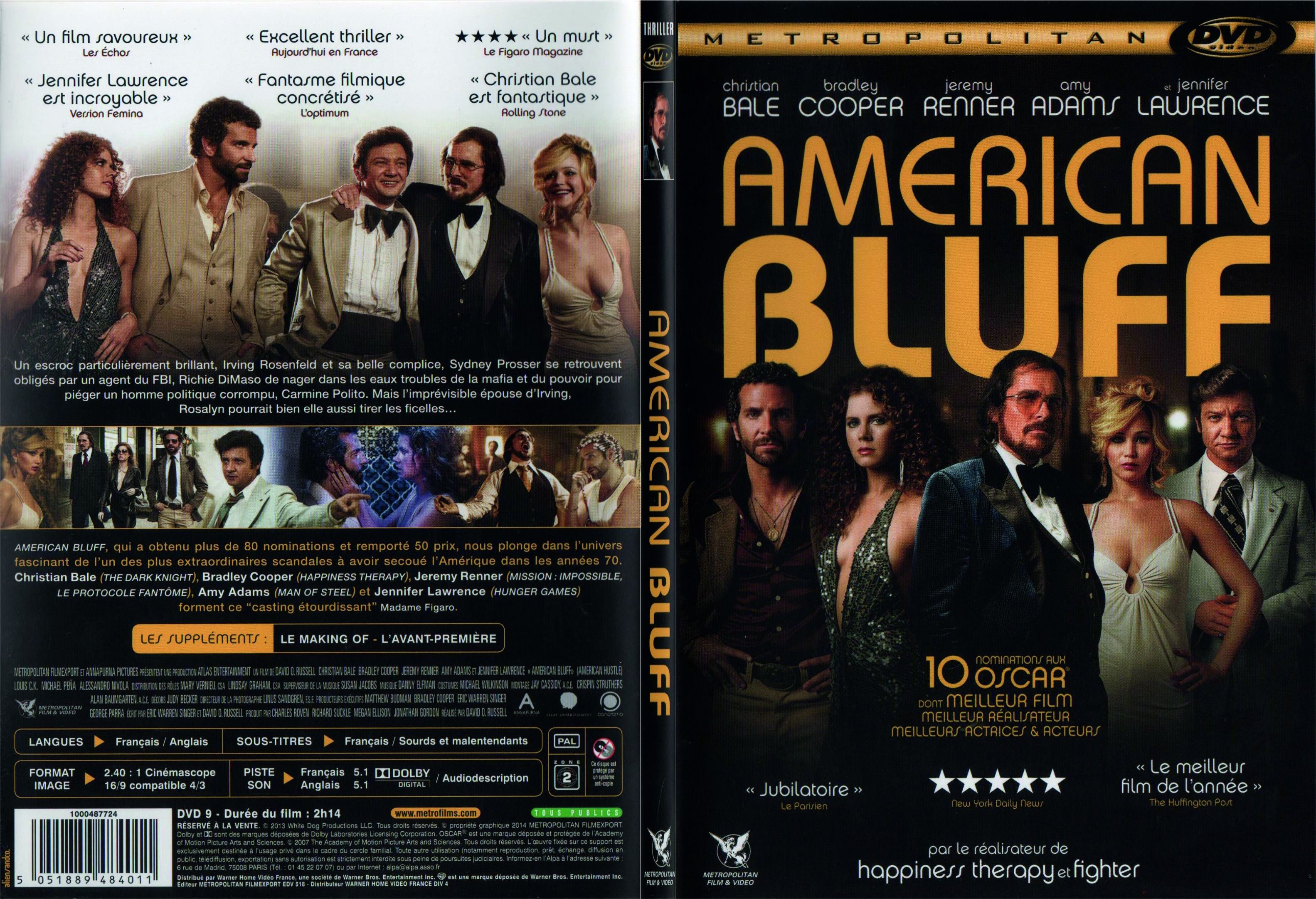 Jaquette DVD American Bluff - SLIM