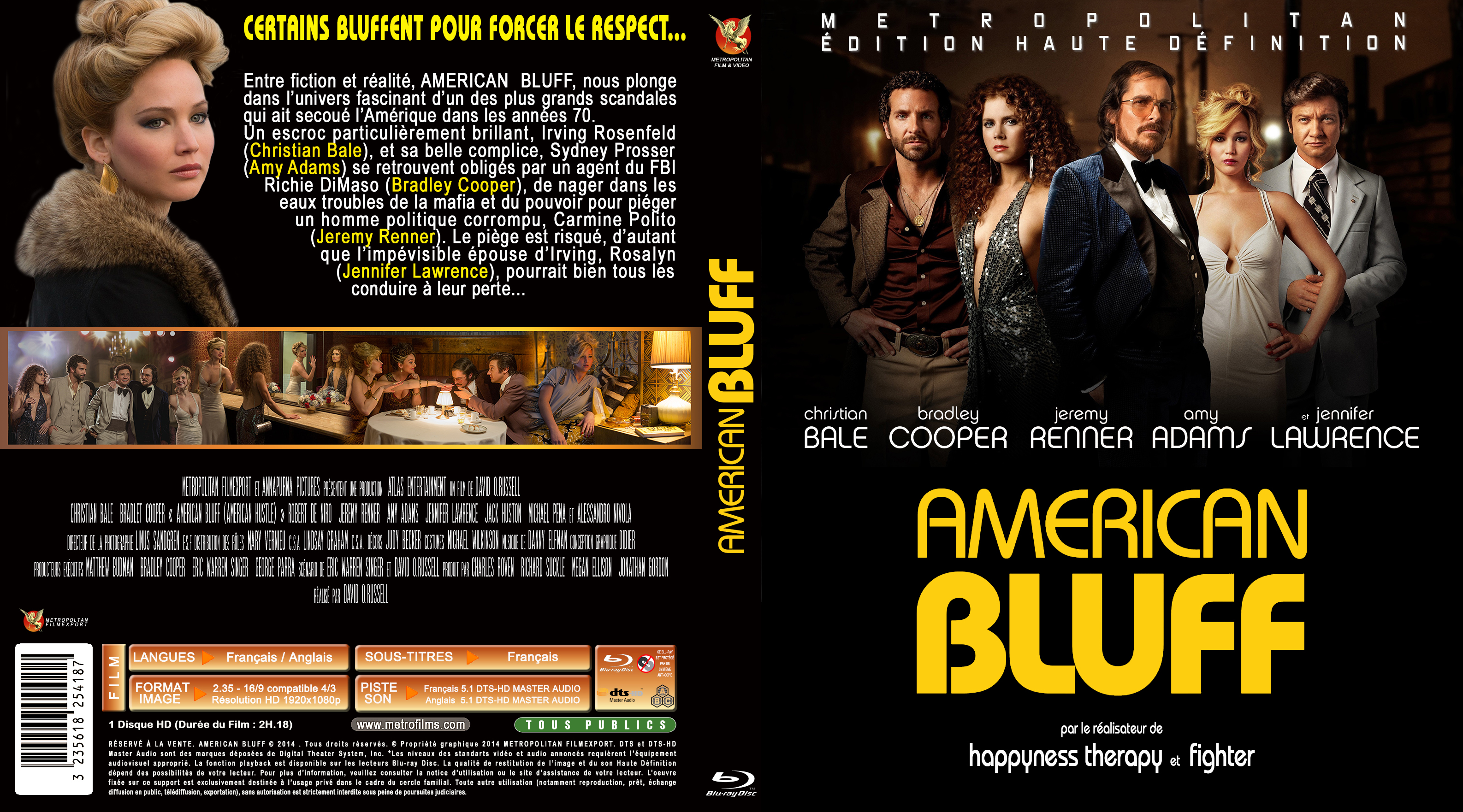 Jaquette DVD American Bluff custom (BLU-RAY)