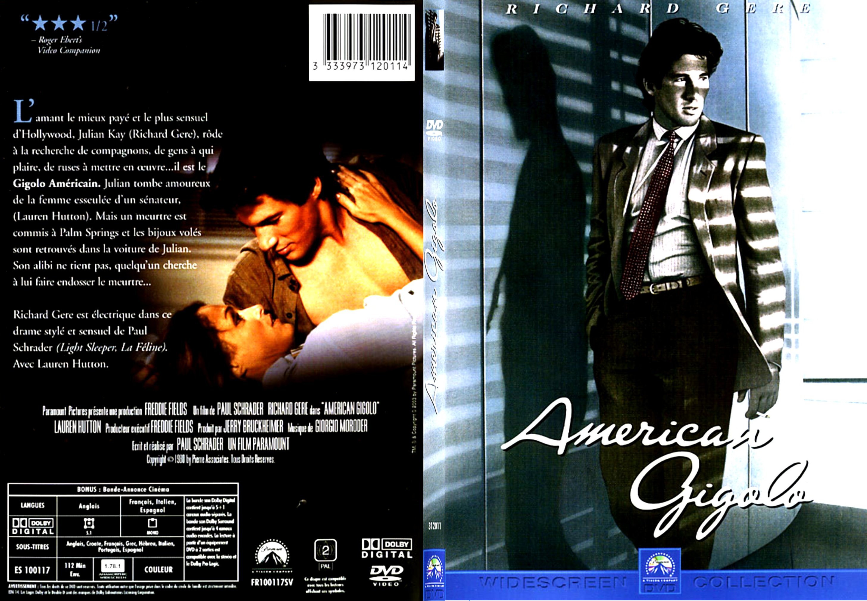Jaquette DVD American Gigolo - SLIM