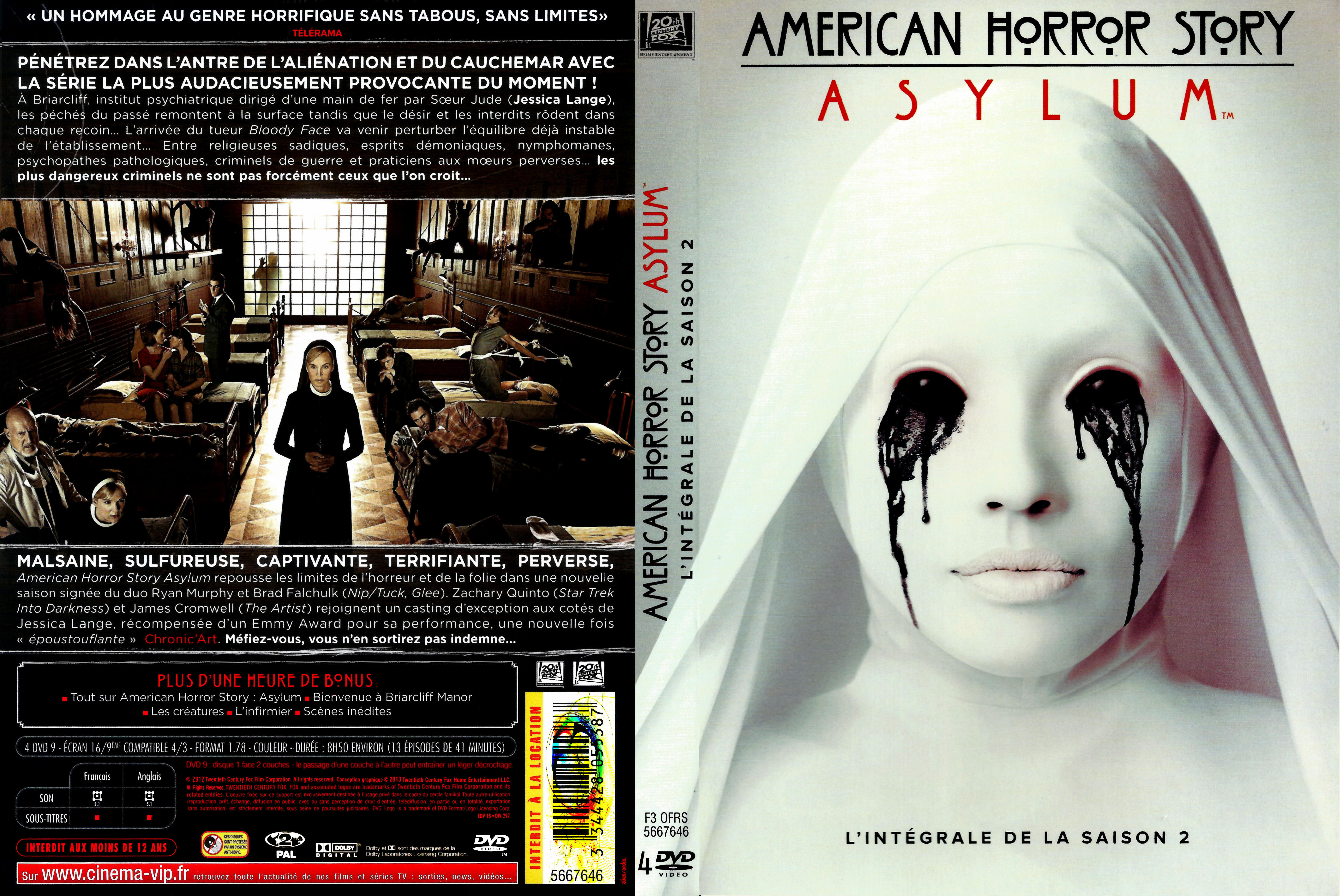 Jaquette DVD American Horror Story saison 2