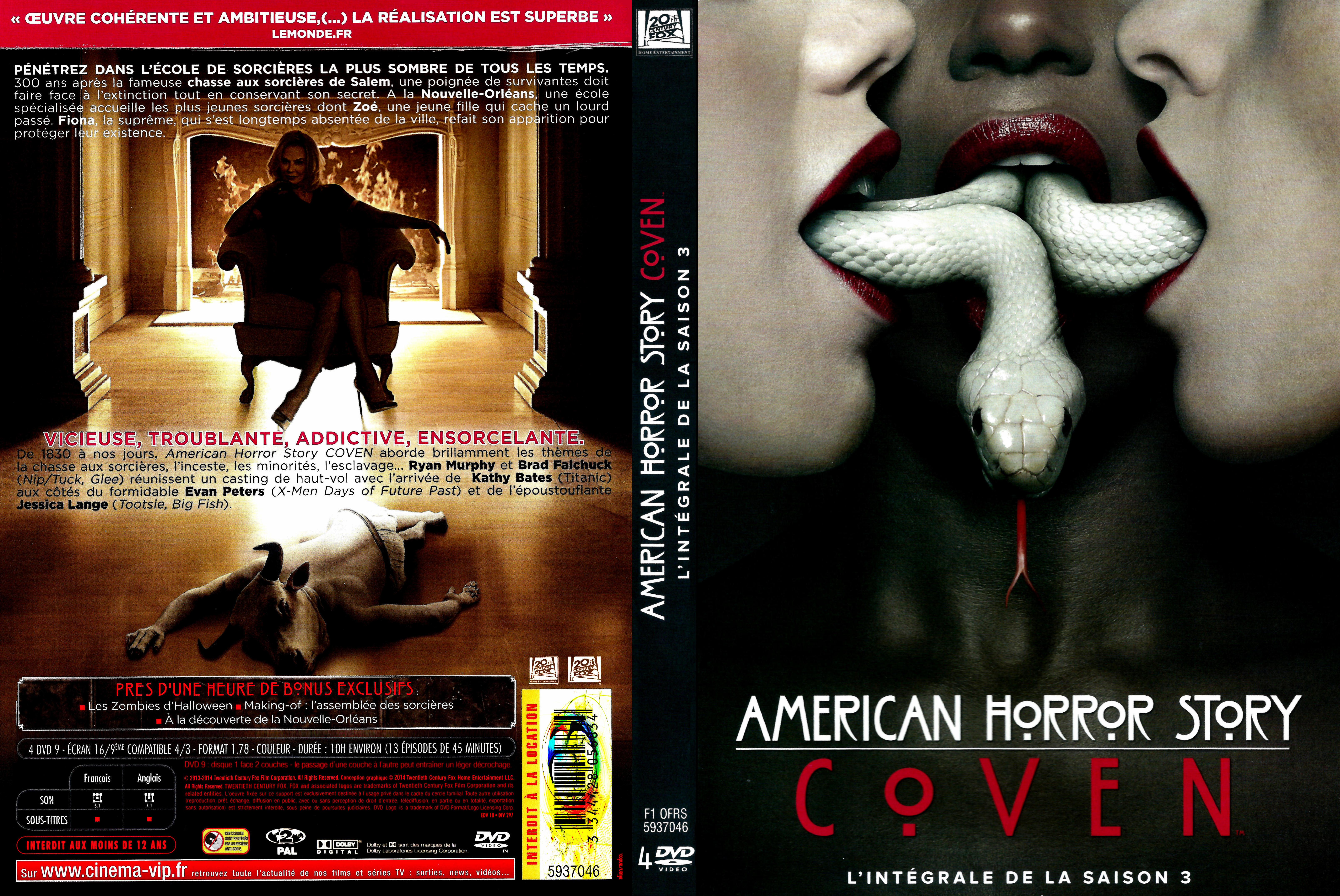 Jaquette DVD American Horror Story saison 3
