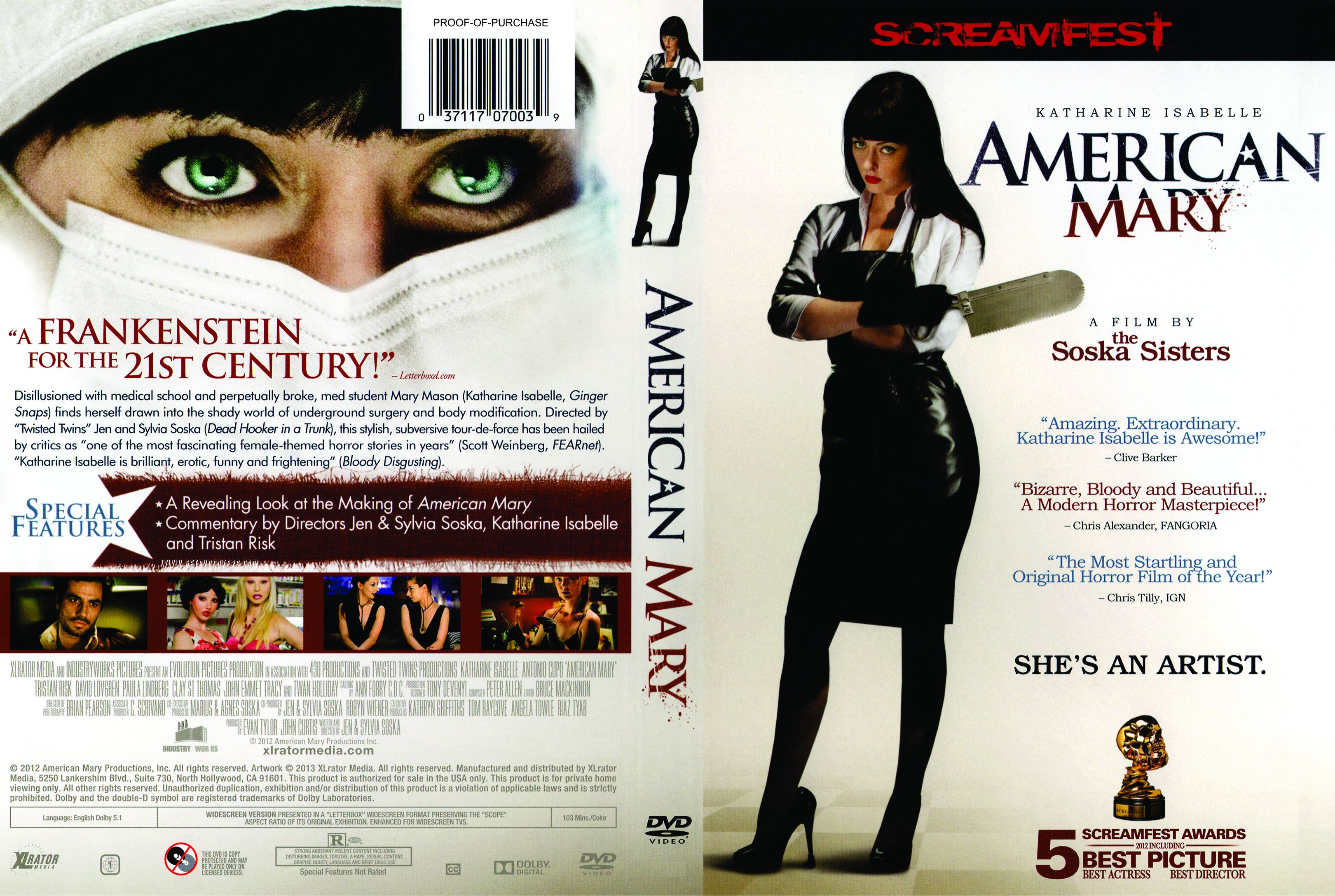 Jaquette DVD American Mary Zone 1