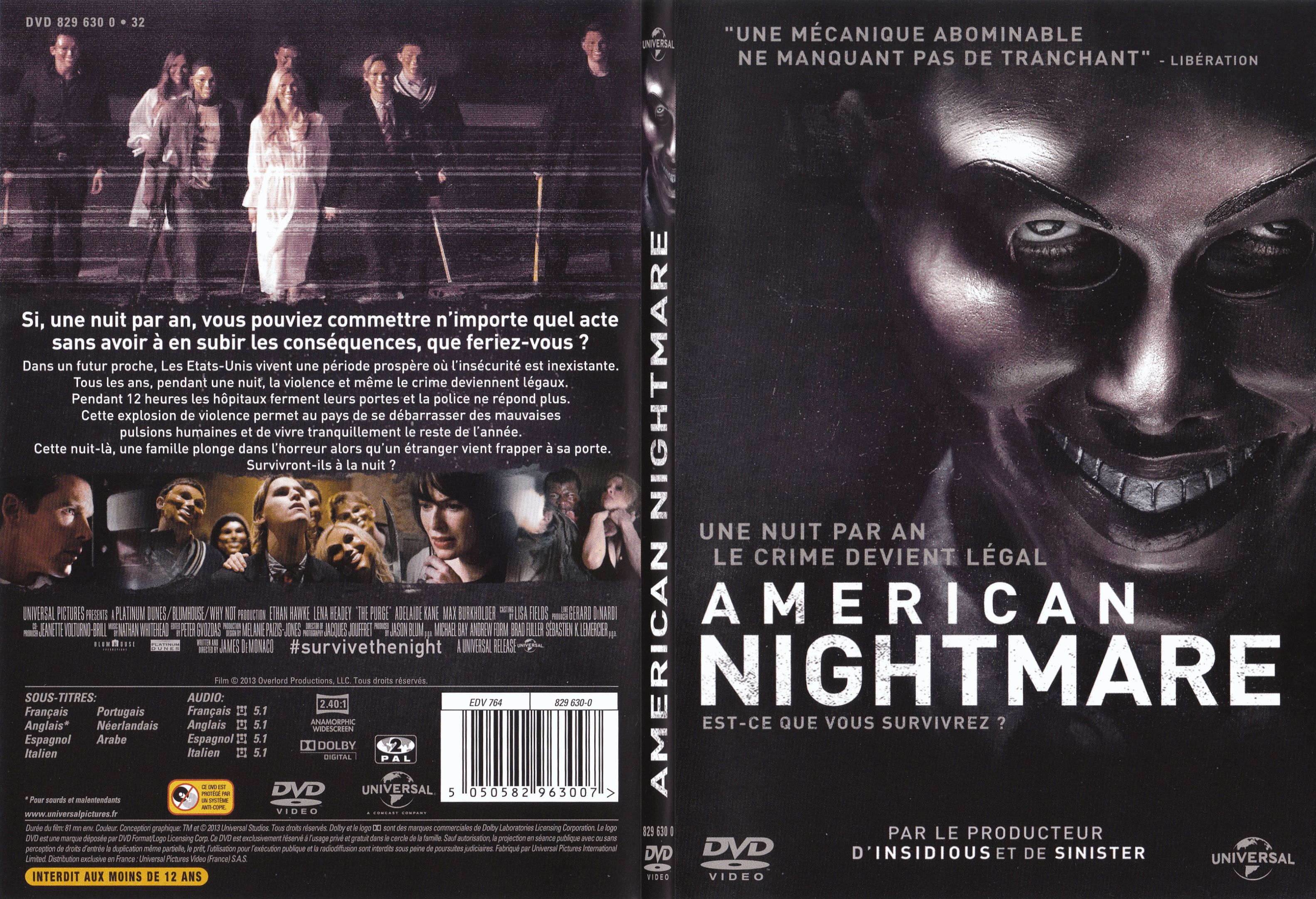 Jaquette DVD American Nightmare (2013) - SLIM
