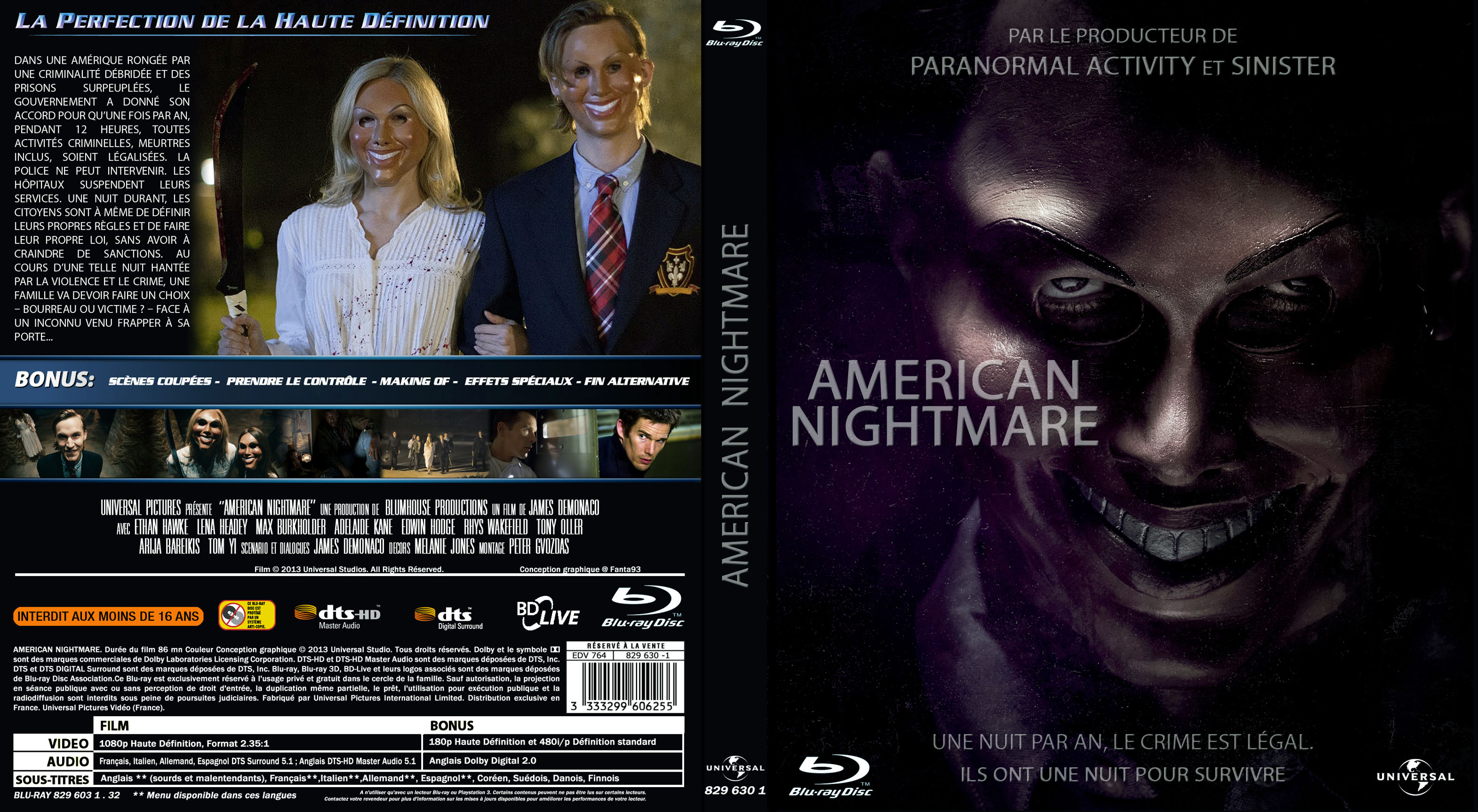 Jaquette DVD American Nightmare (2013) custom (BLU-RAY)