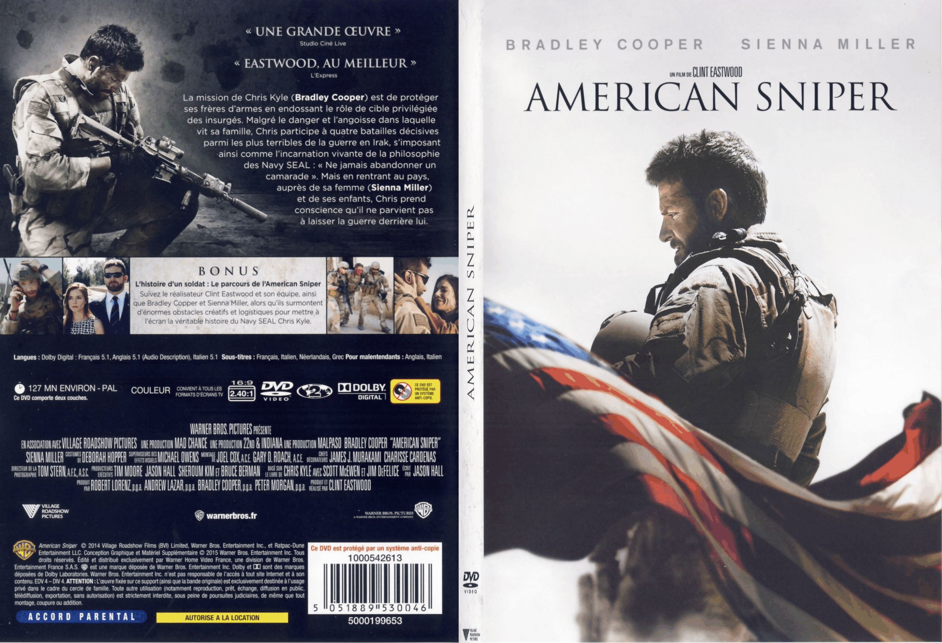 Jaquette DVD American Sniper - SLIM