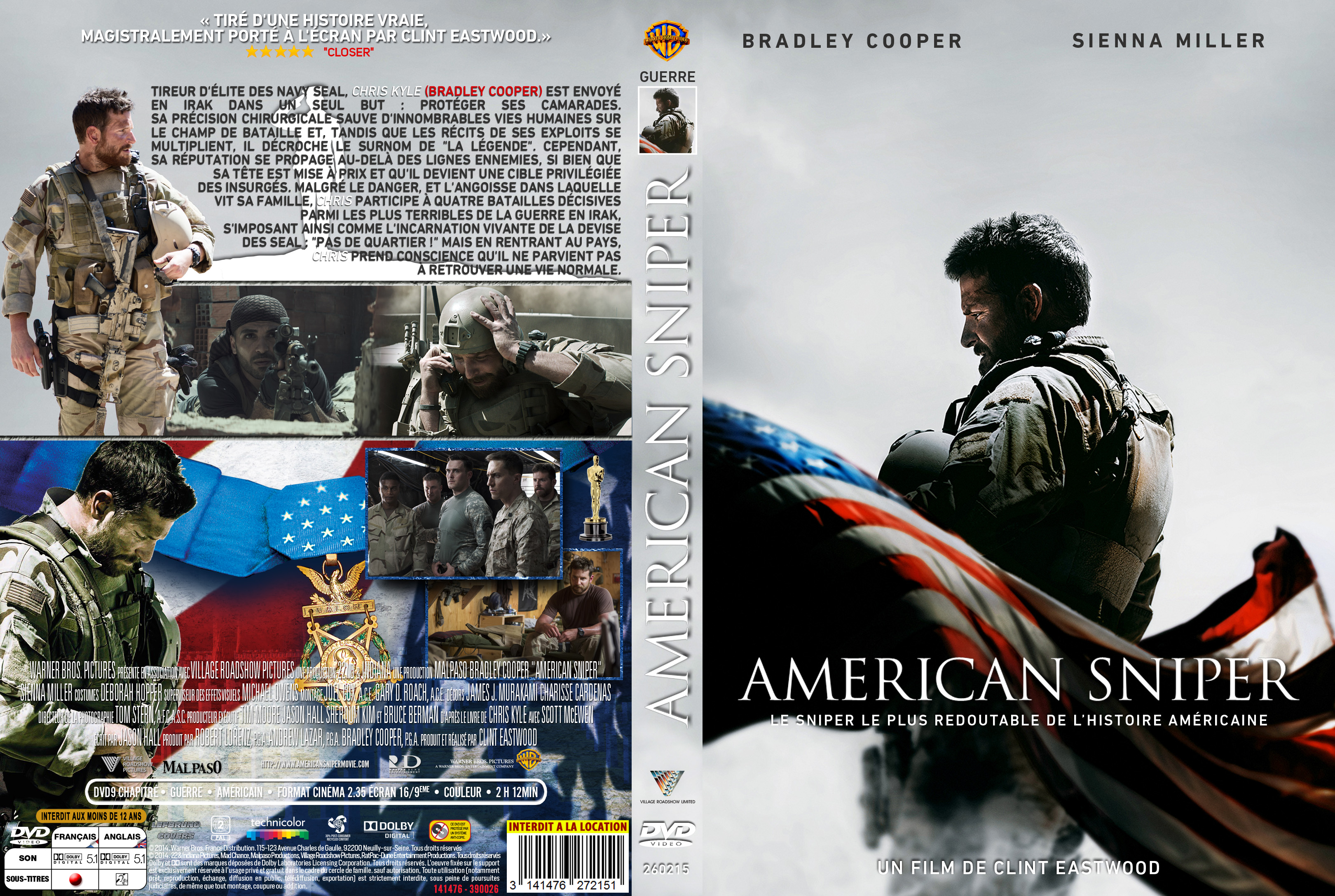 Jaquette DVD American Sniper custom