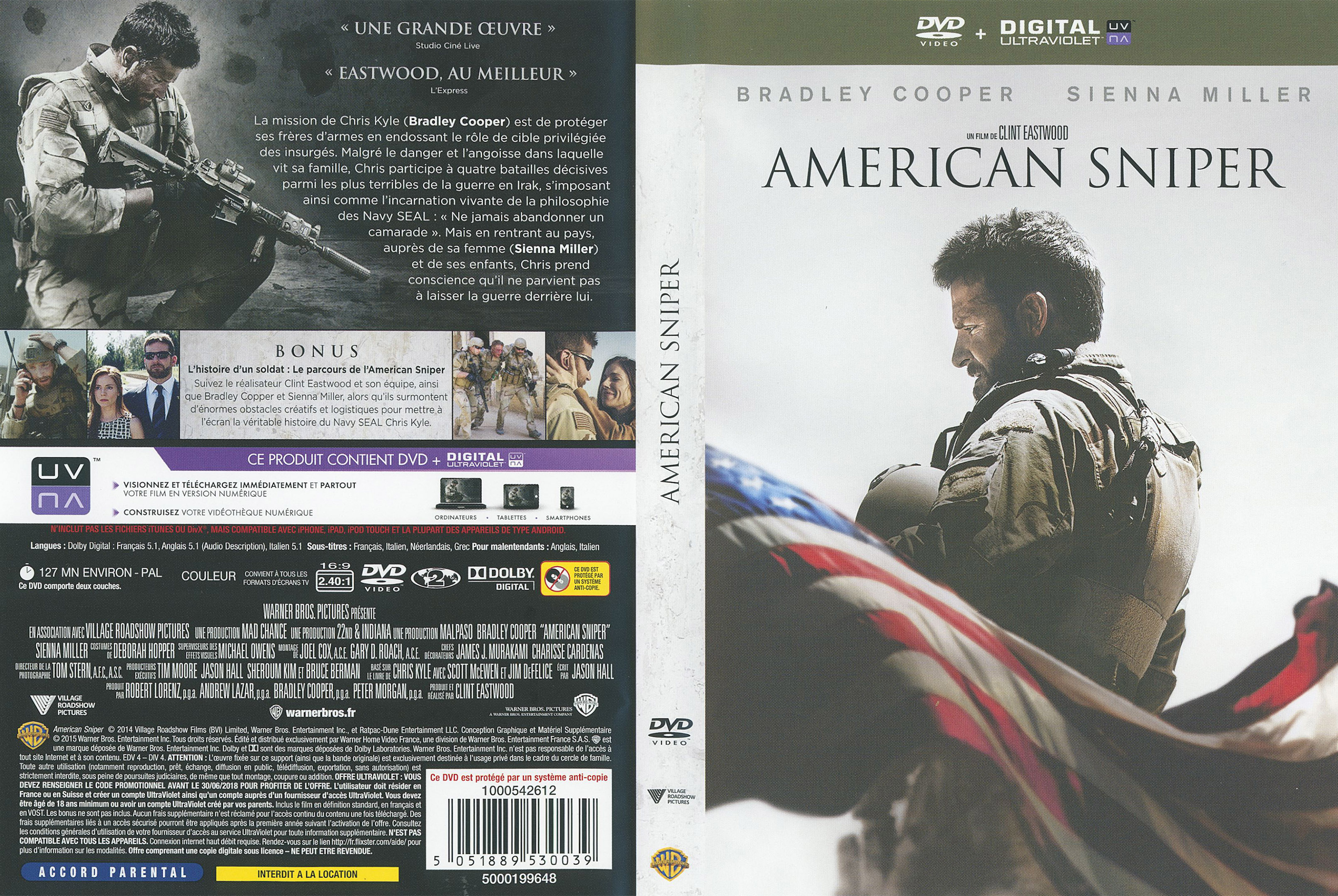 Jaquette DVD American Sniper v2
