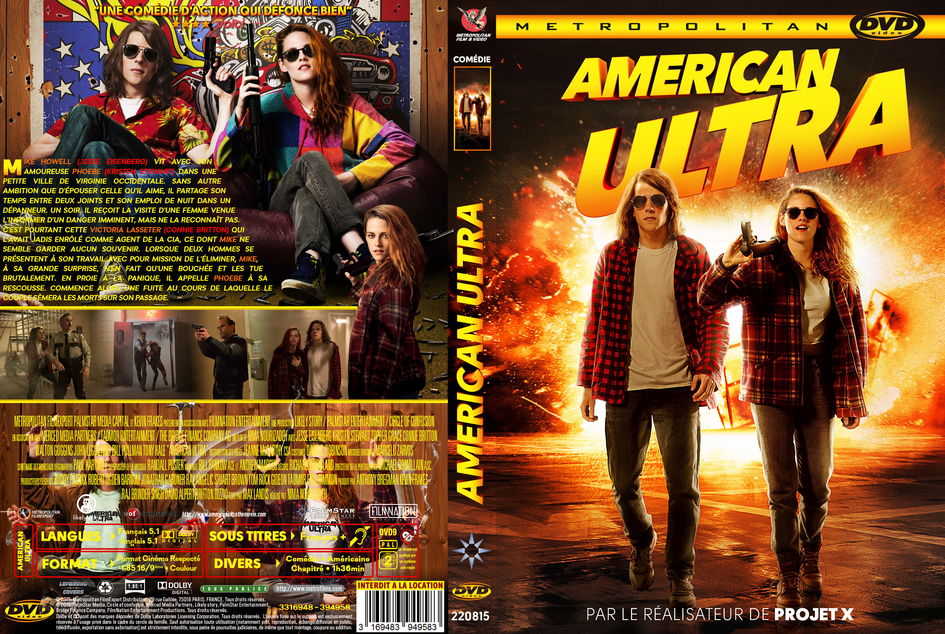 Jaquette DVD American Ultra custom