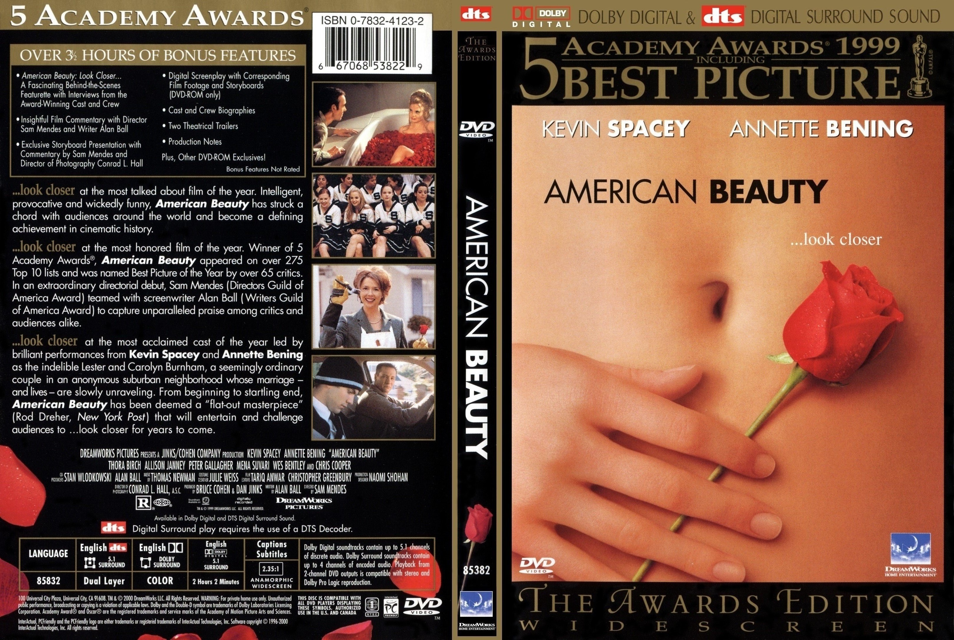 Jaquette DVD American beauty Zone 1