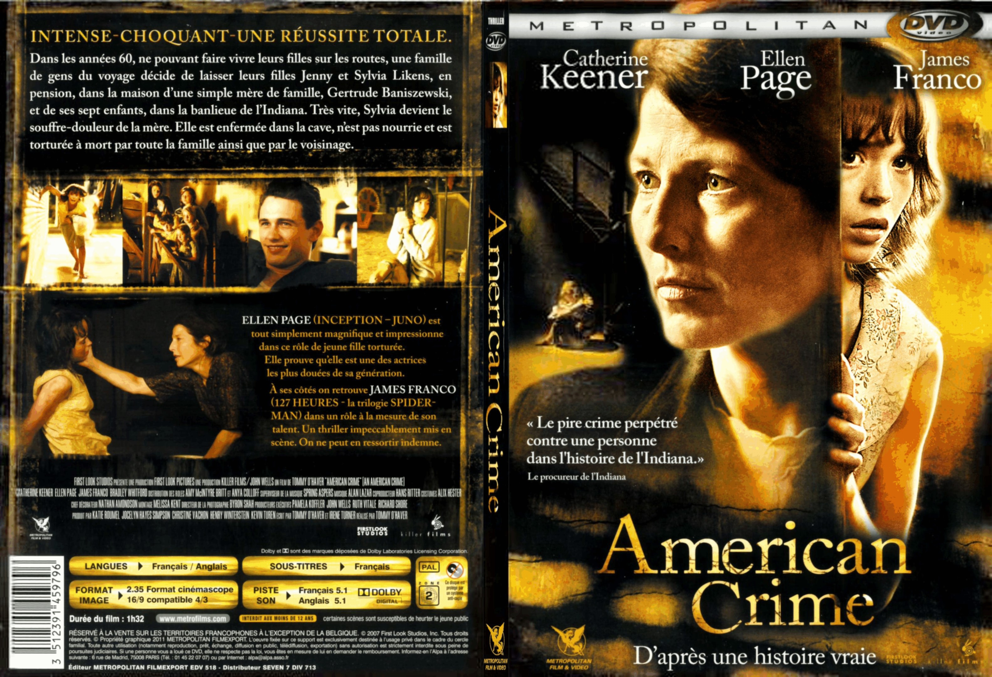 Jaquette DVD American crime (2007) - SLIM