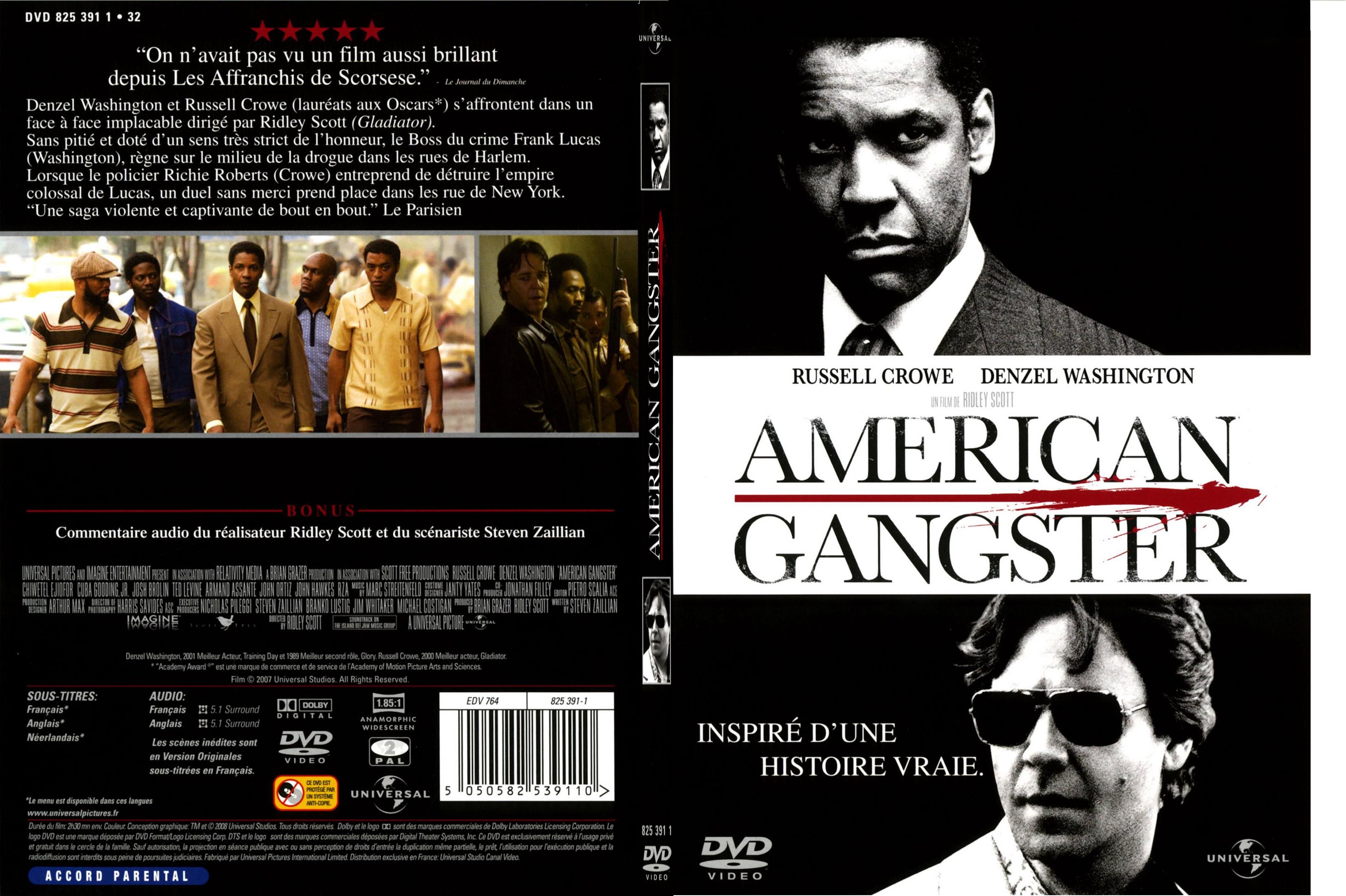 Jaquette DVD American gangster - SLIM