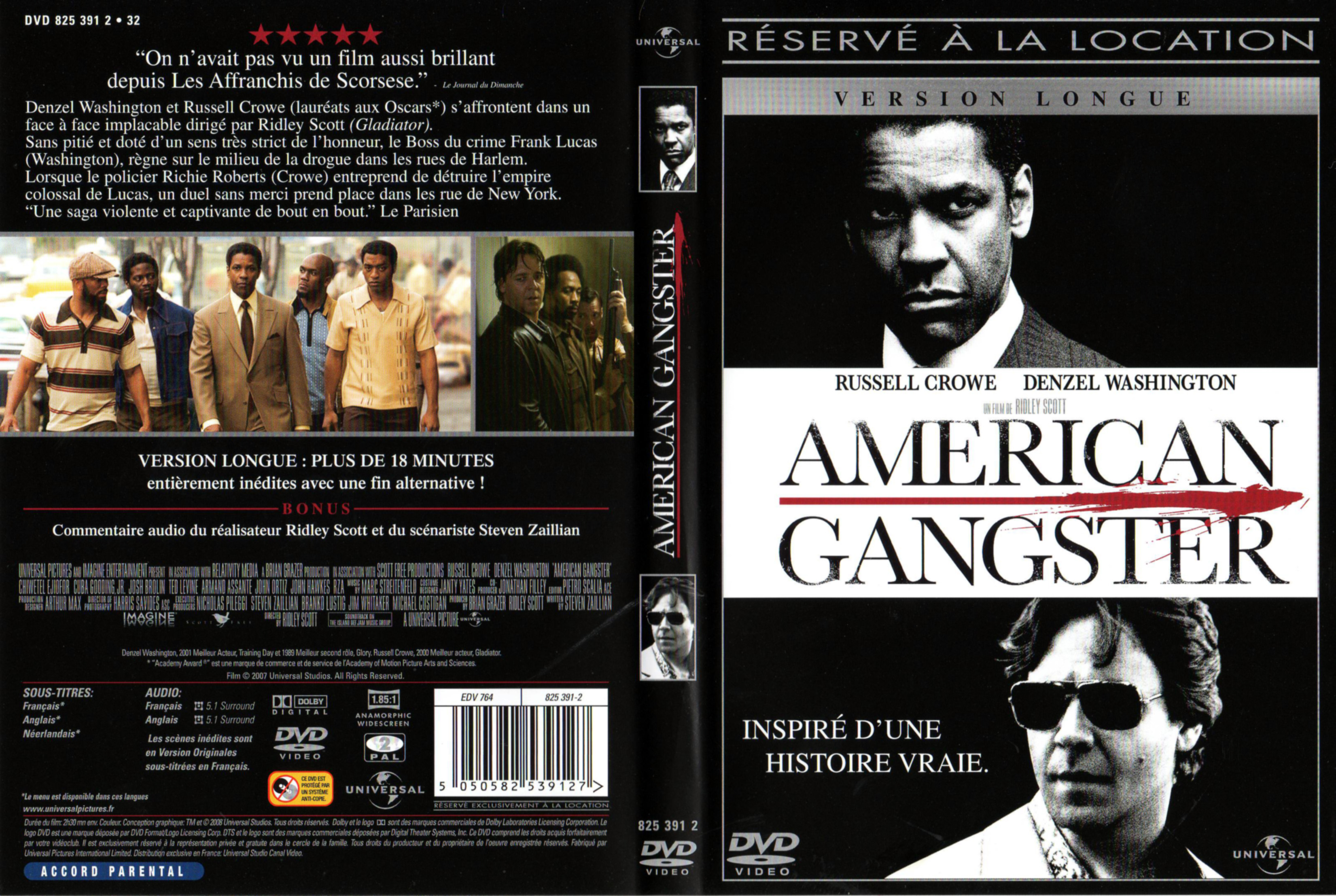 Jaquette DVD American gangster v2