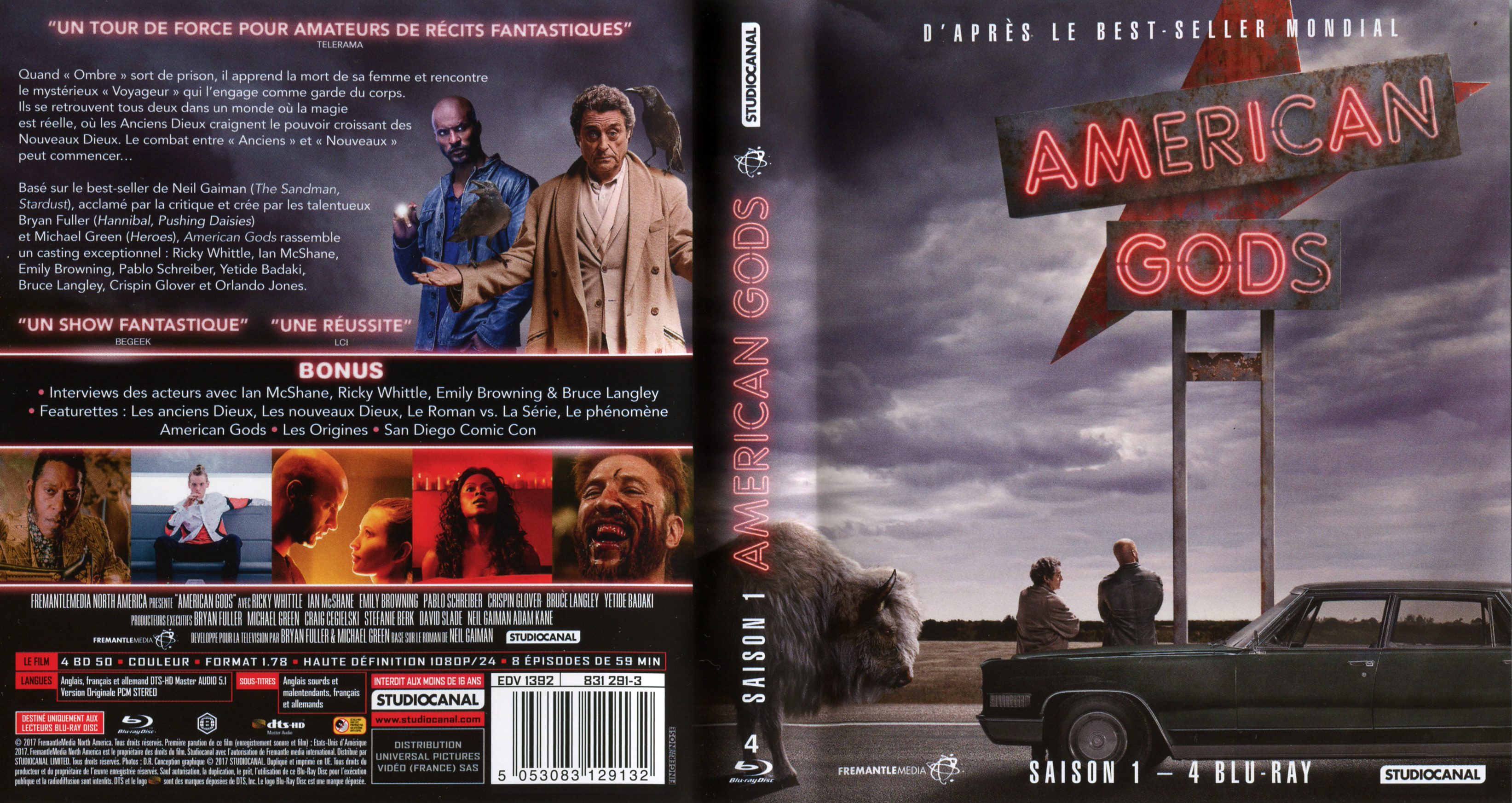 Jaquette DVD American gods Saison 1 (BLU-RAY)