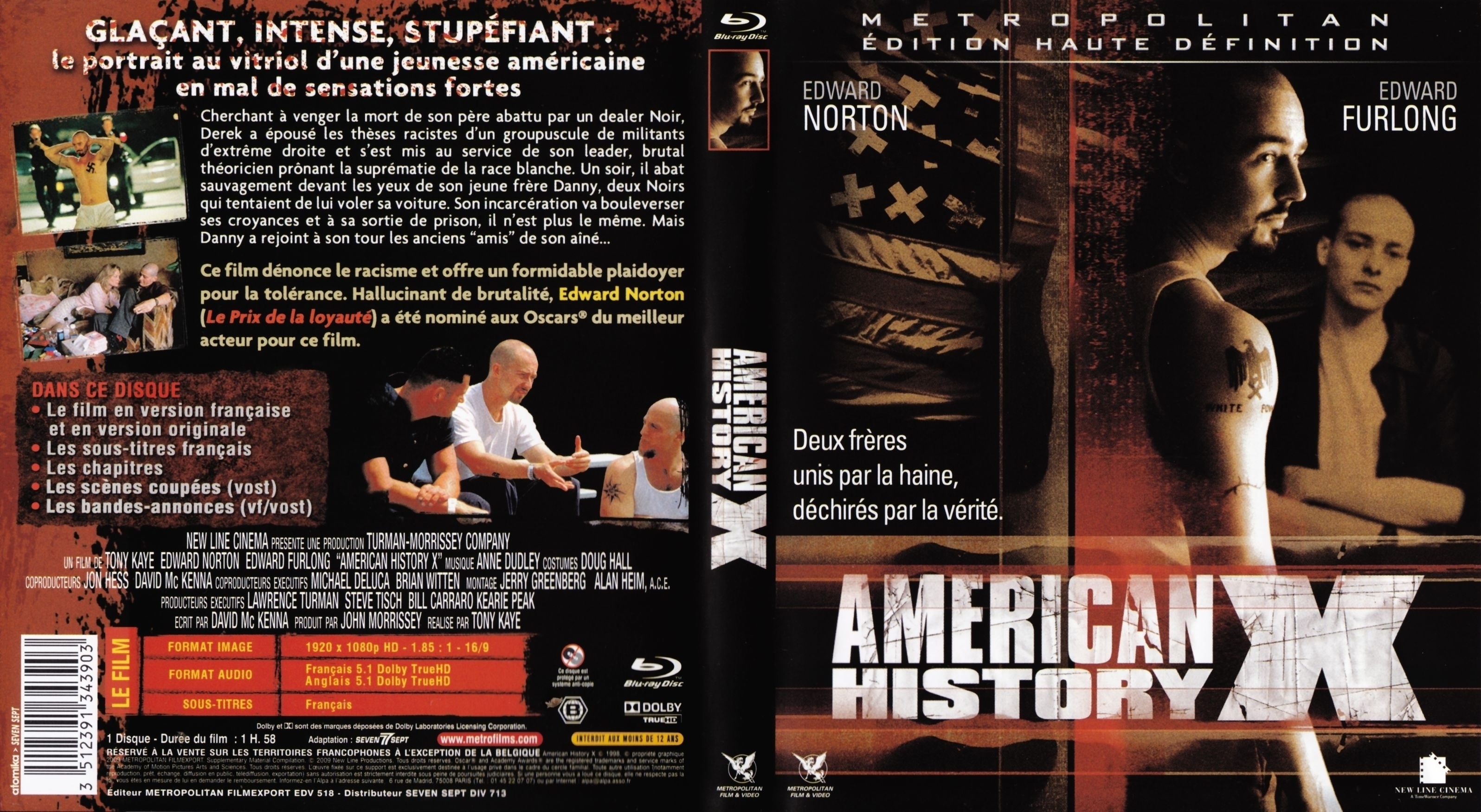 Jaquette DVD American history X (BLU-RAY) v2