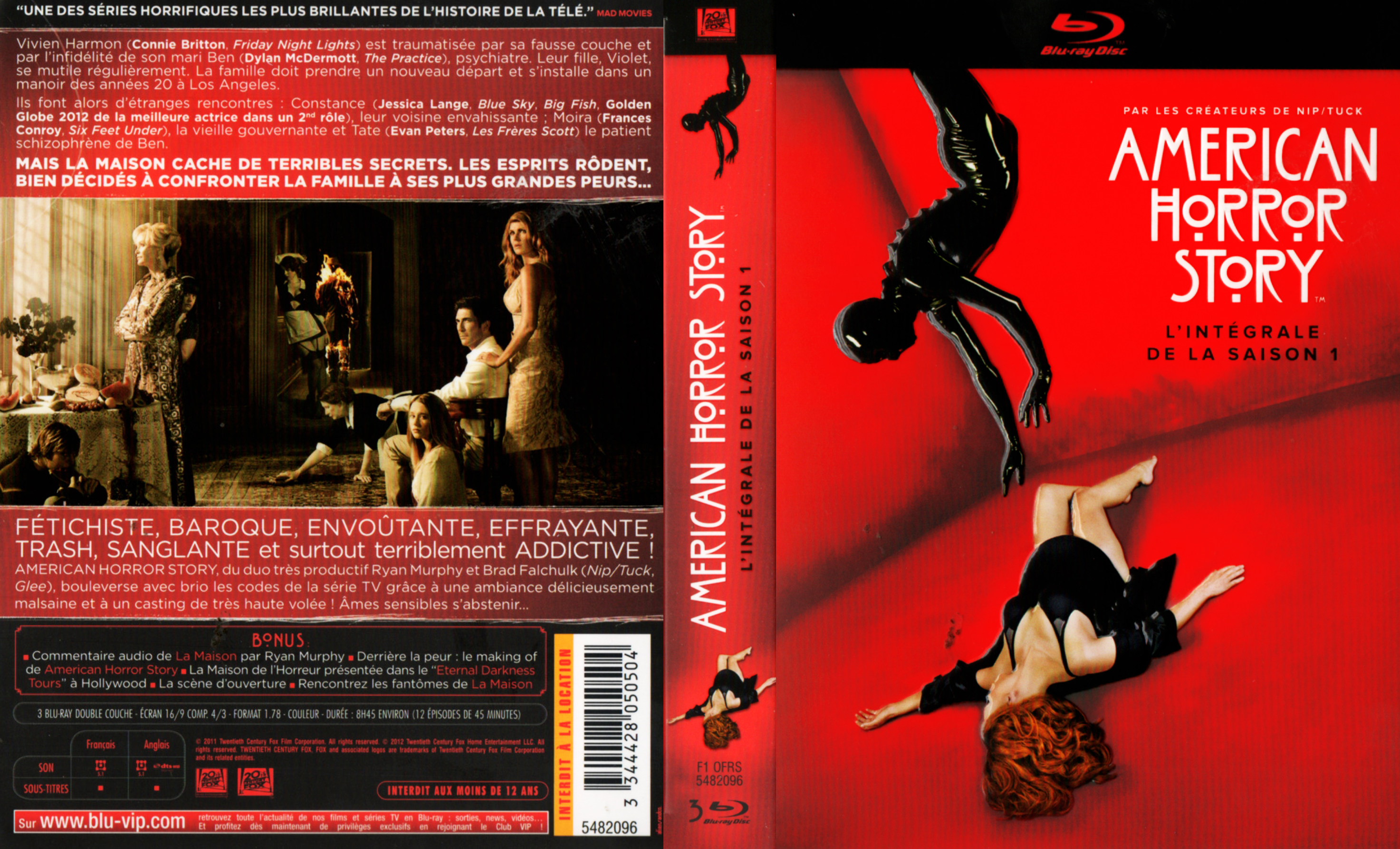 Jaquette DVD American horror story Saison 1 (BLU-RAY)