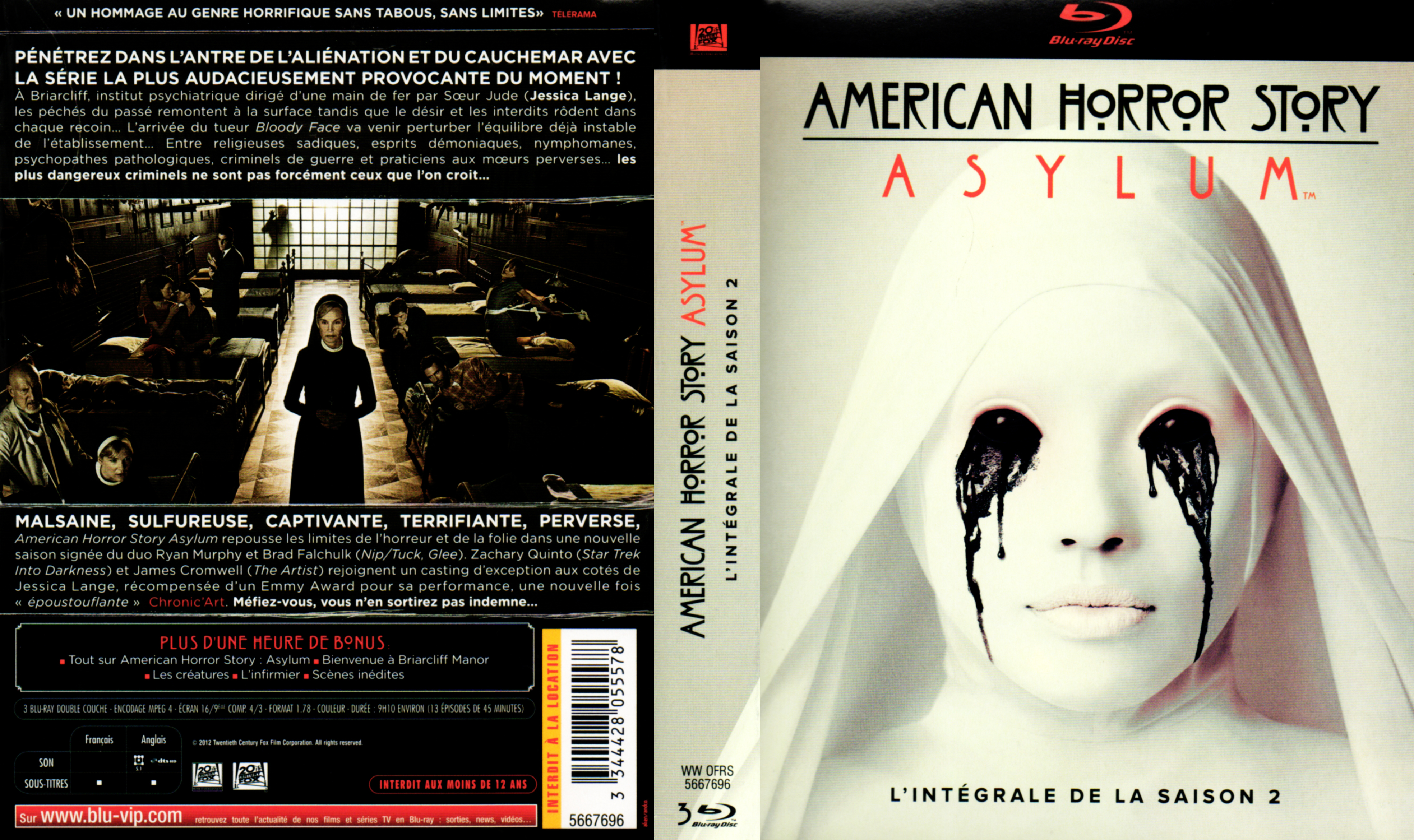 Jaquette DVD American horror story Saison 2 COFFRET (BLU-RAY)