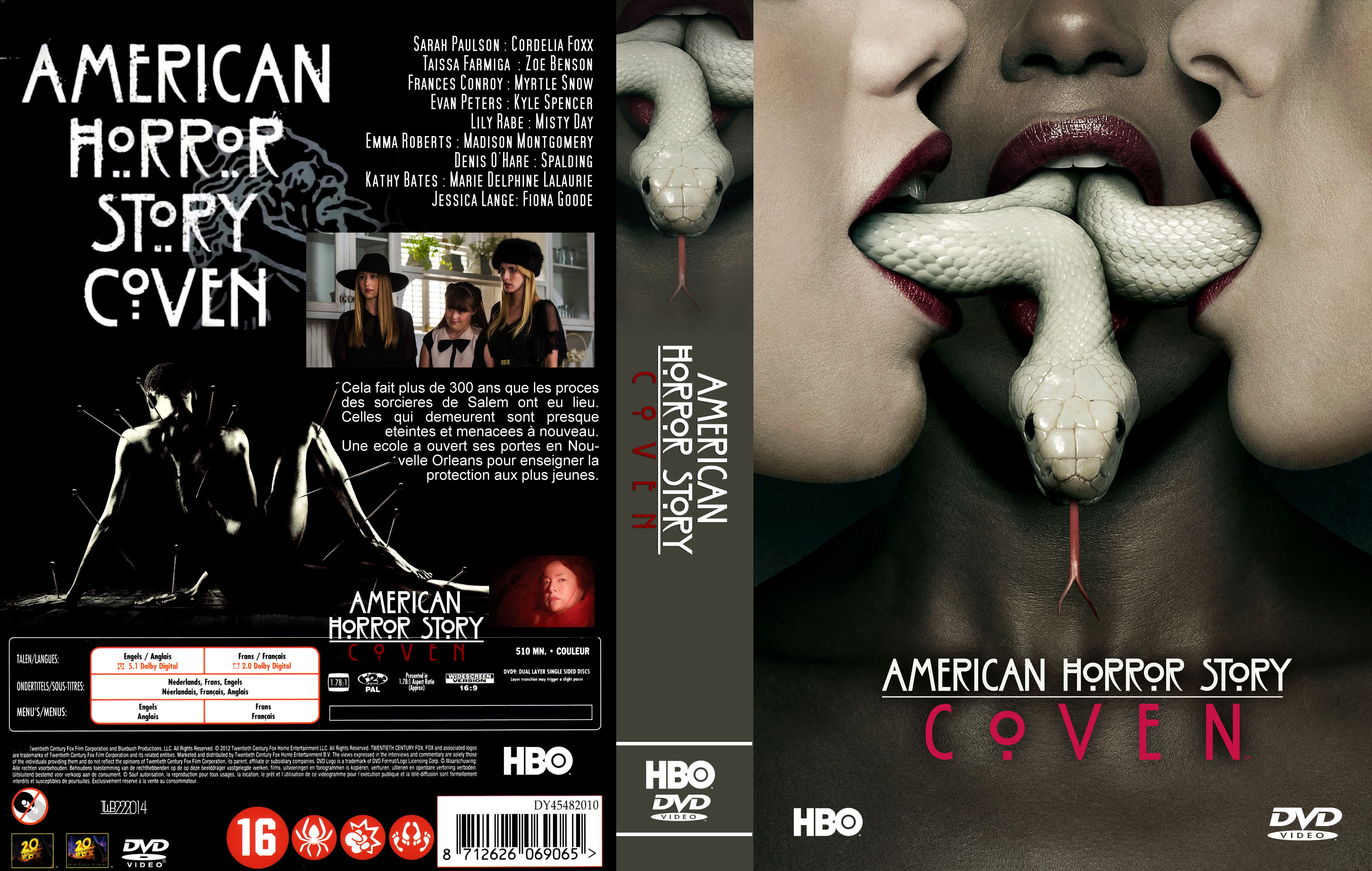 Jaquette DVD American horror story Saison 2 custom
