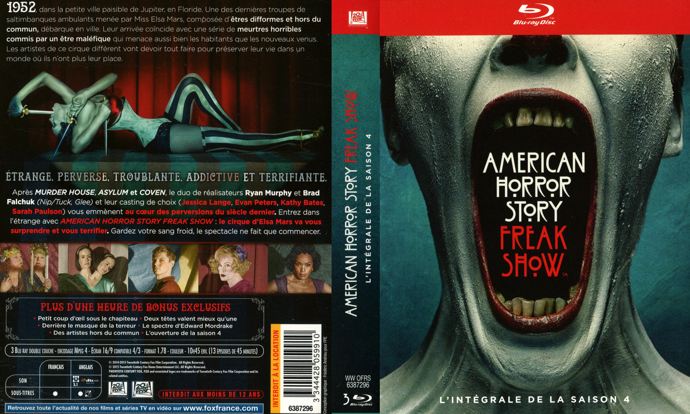 Jaquette DVD American horror story Saison 4 (BLU-RAY)