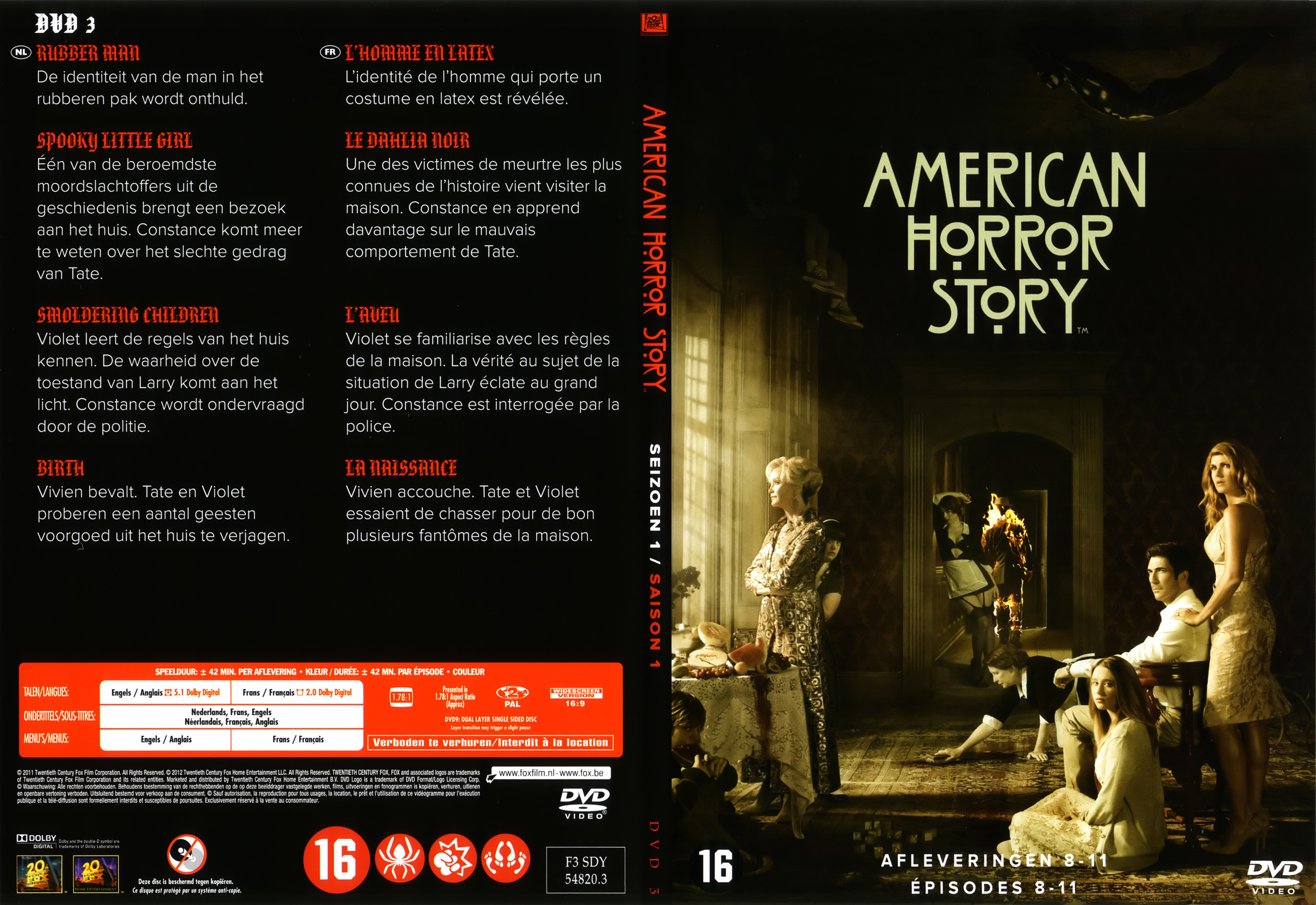 Jaquette DVD American horror story saison 1 DVD 3