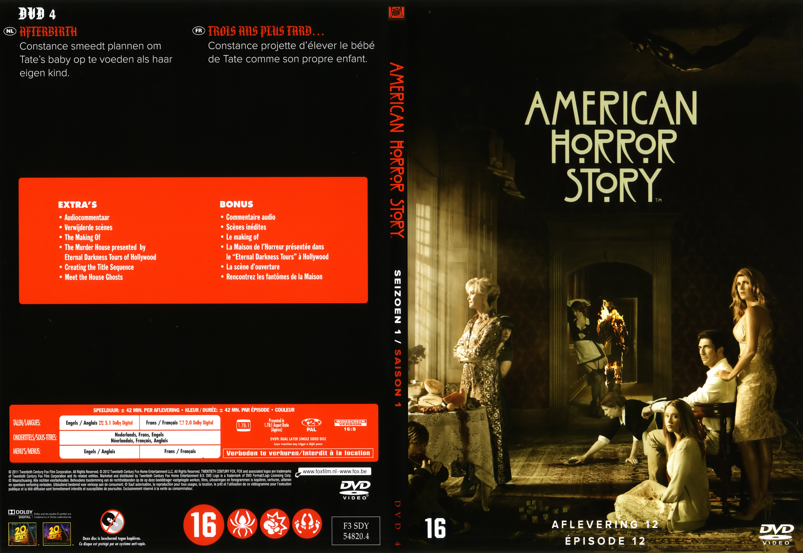 Jaquette DVD American horror story saison 1 DVD 4