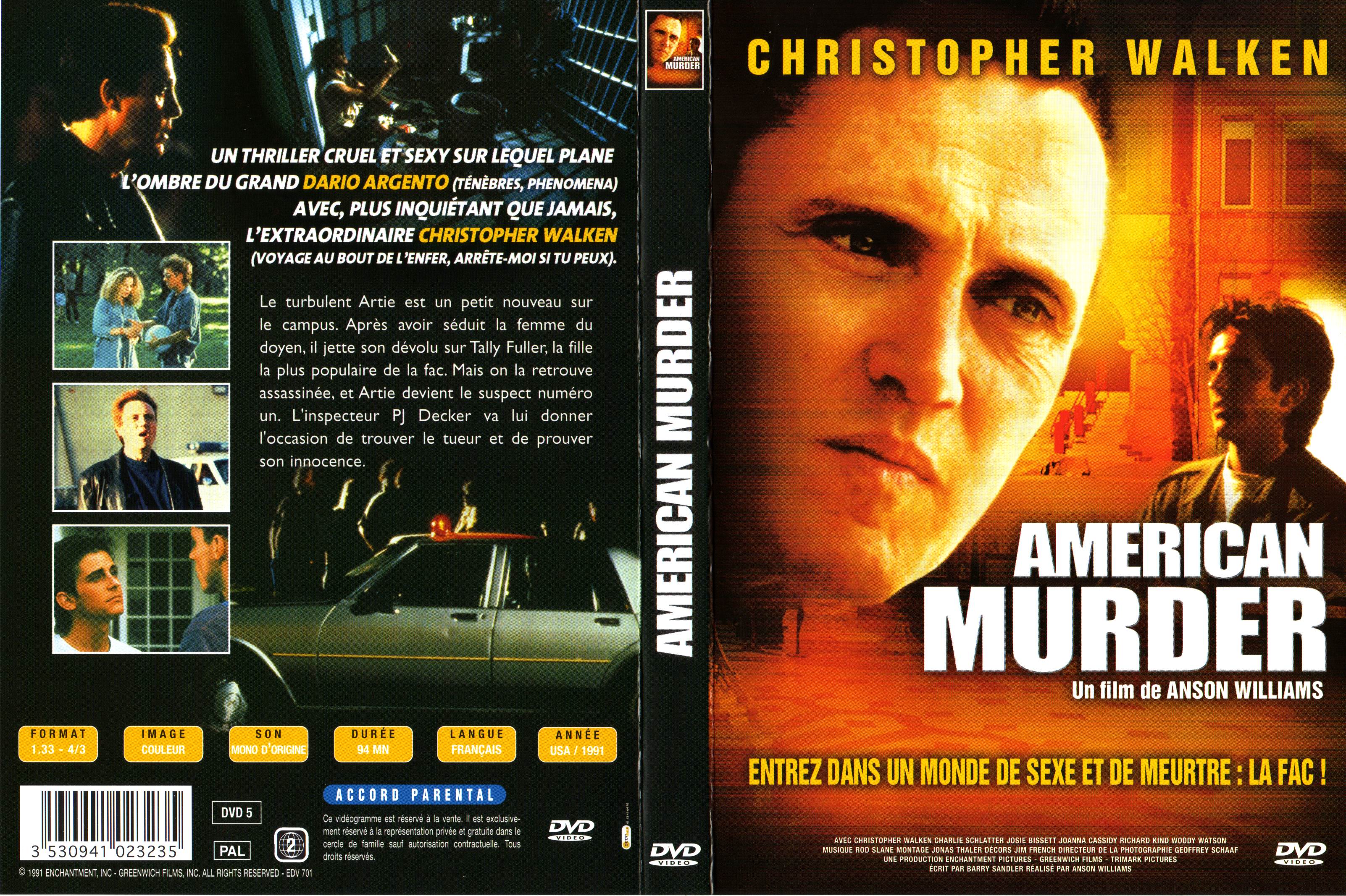 Jaquette DVD American murder