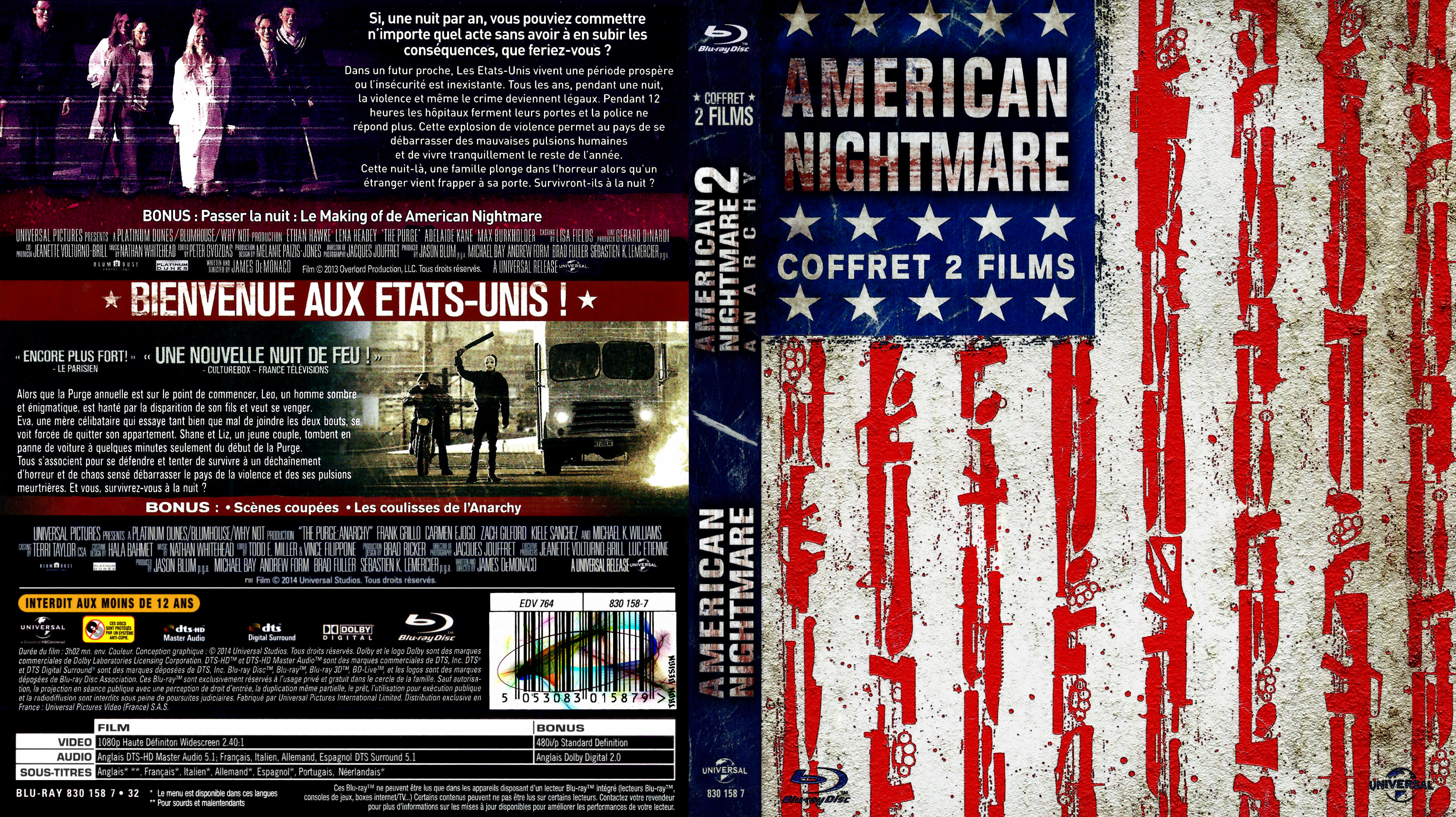 Jaquette DVD American nightmare 1 & 2 custom (BLU-RAY)