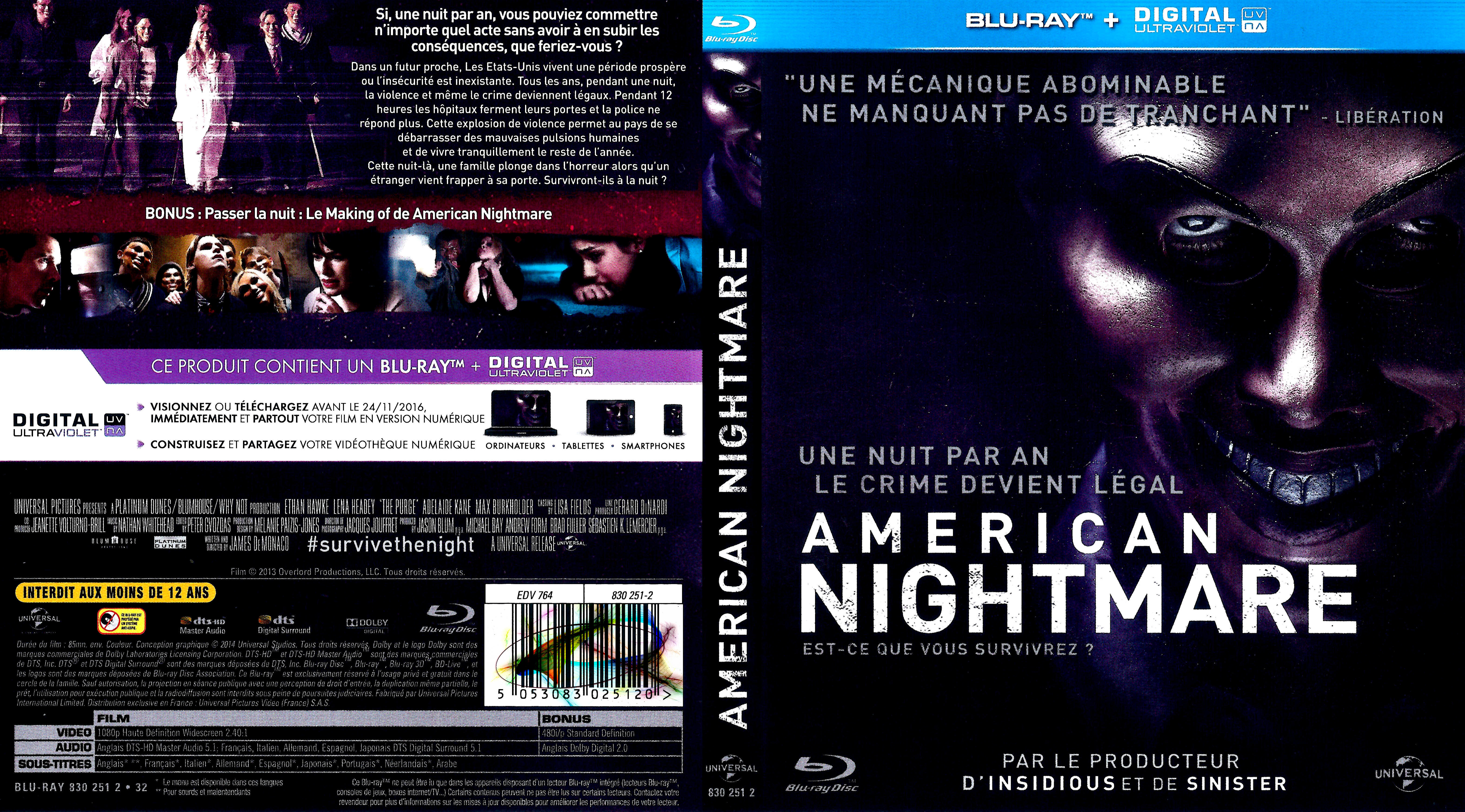 Jaquette DVD American nightmare (BLU-RAY)