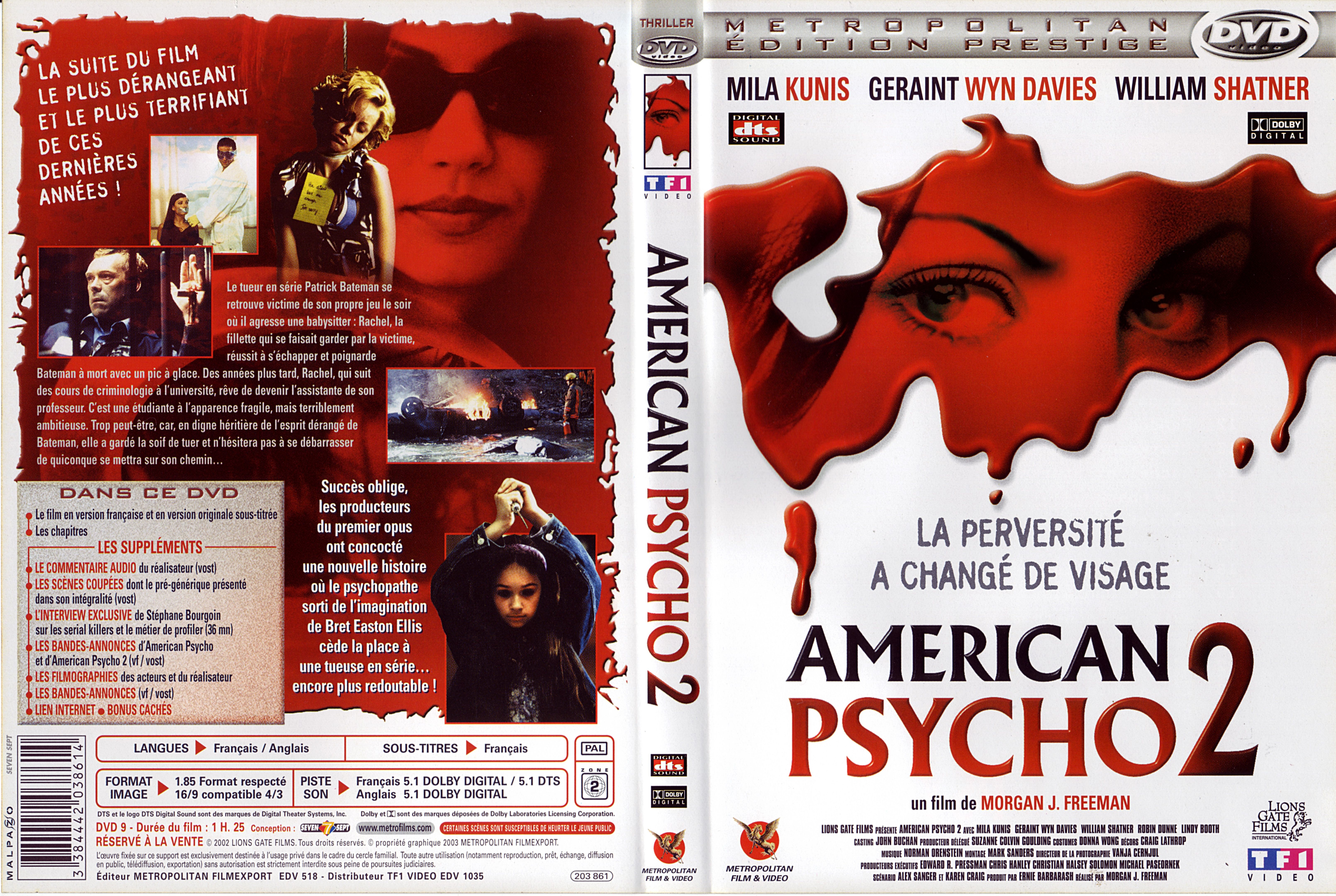 Jaquette DVD American psycho 2
