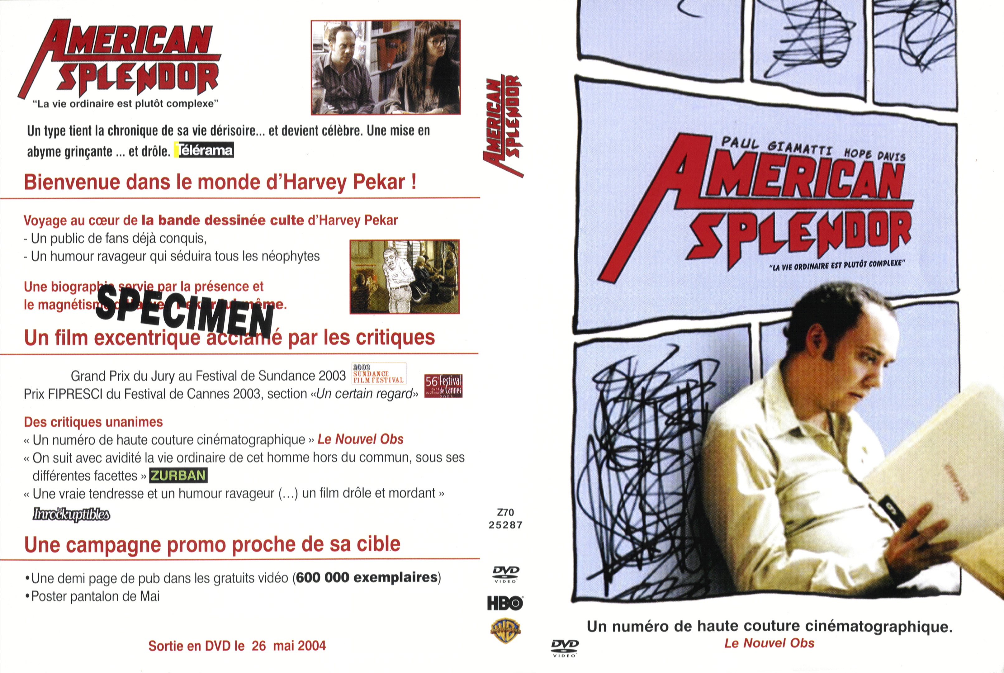 Jaquette DVD American splendor