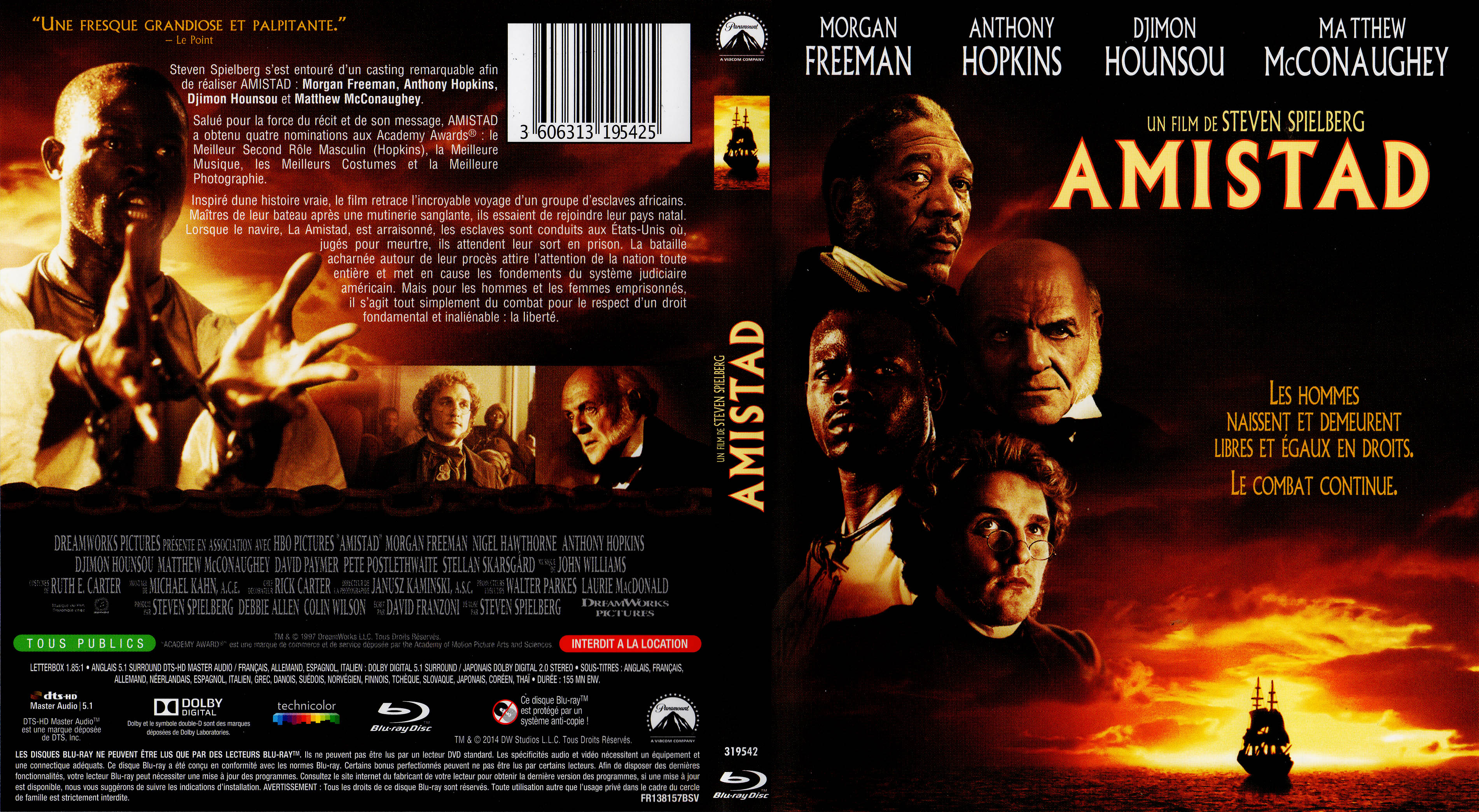 Jaquette DVD Amistad (BLU-RAY)