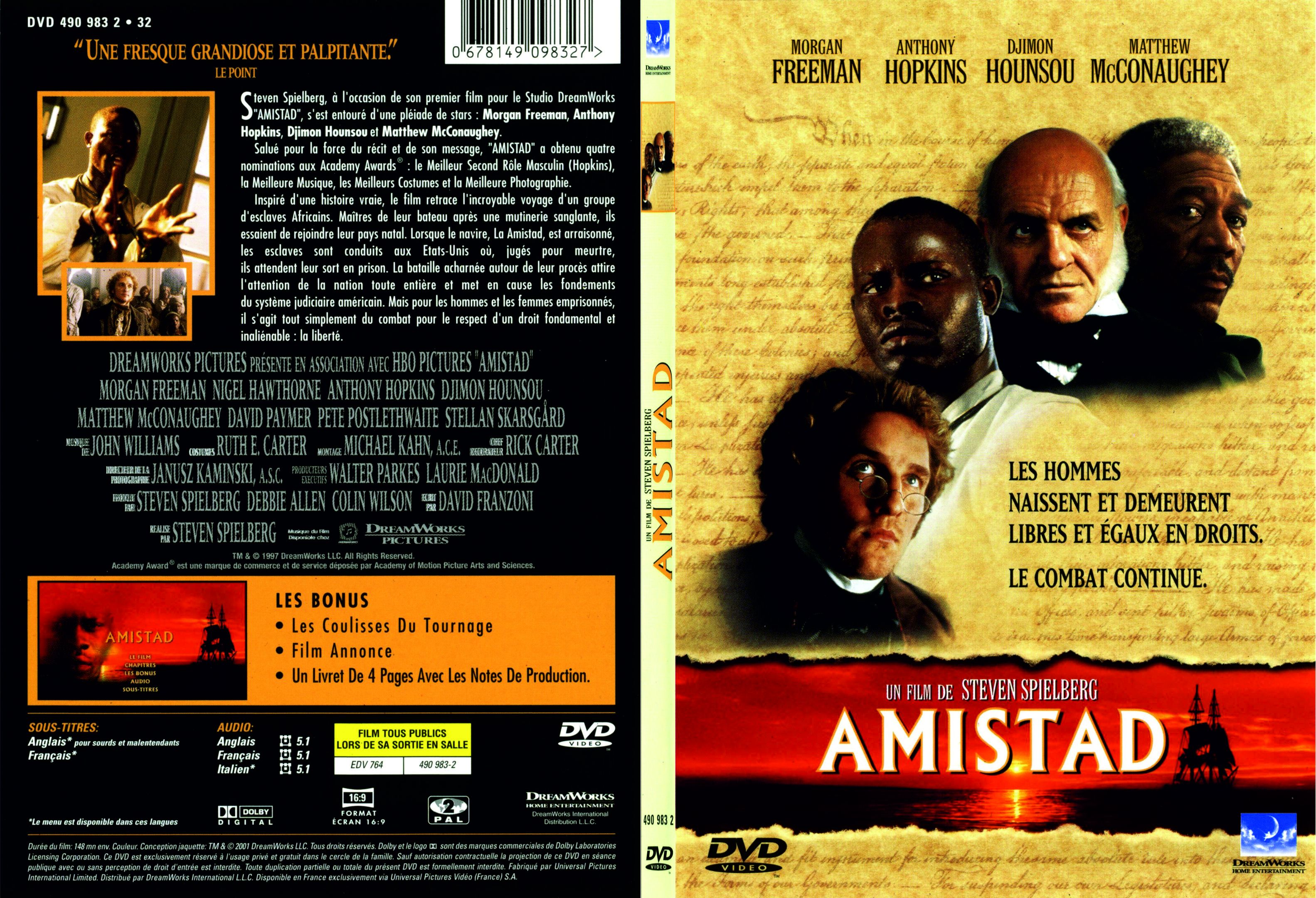 Jaquette DVD Amistad - SLIM
