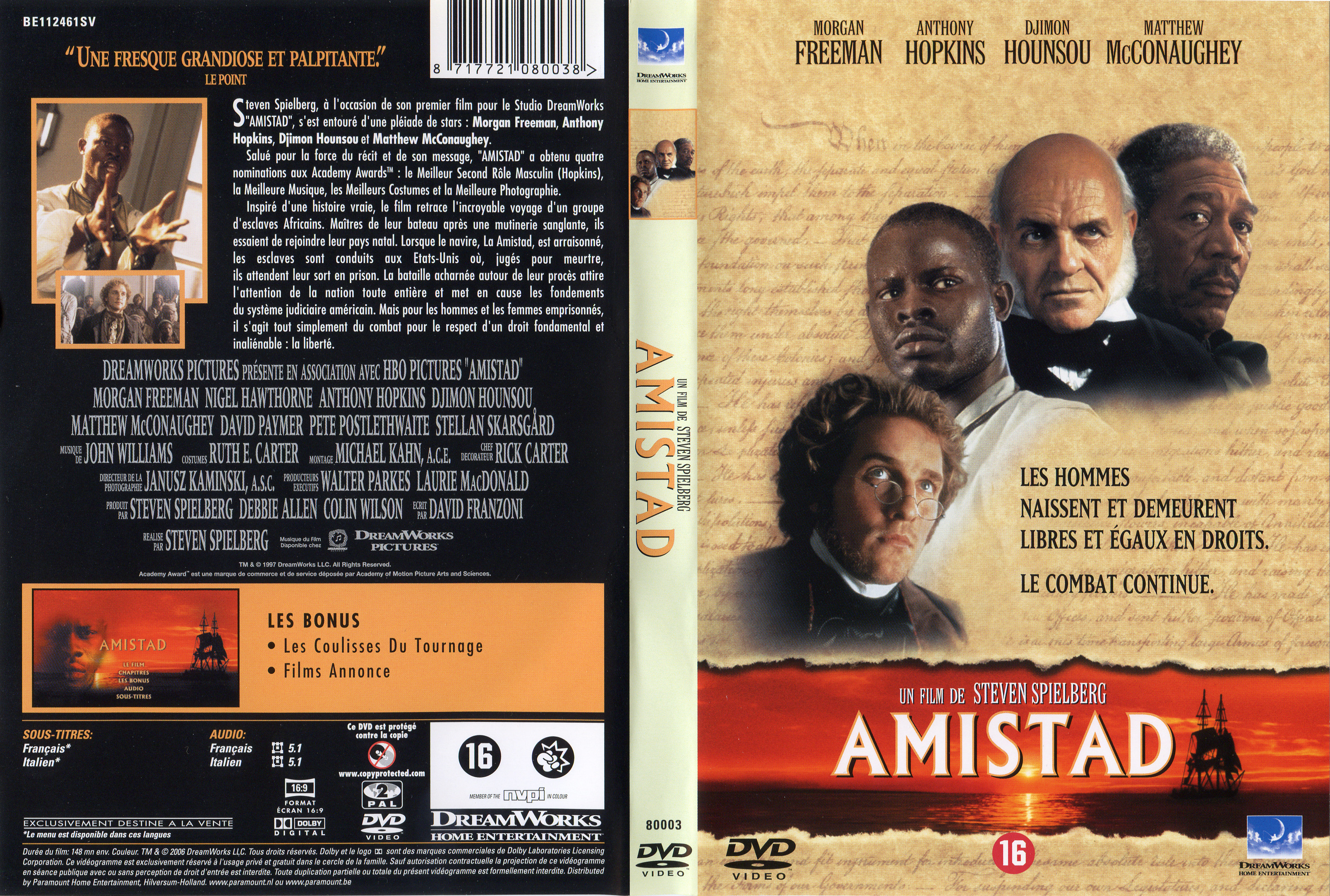 Jaquette DVD Amistad v2