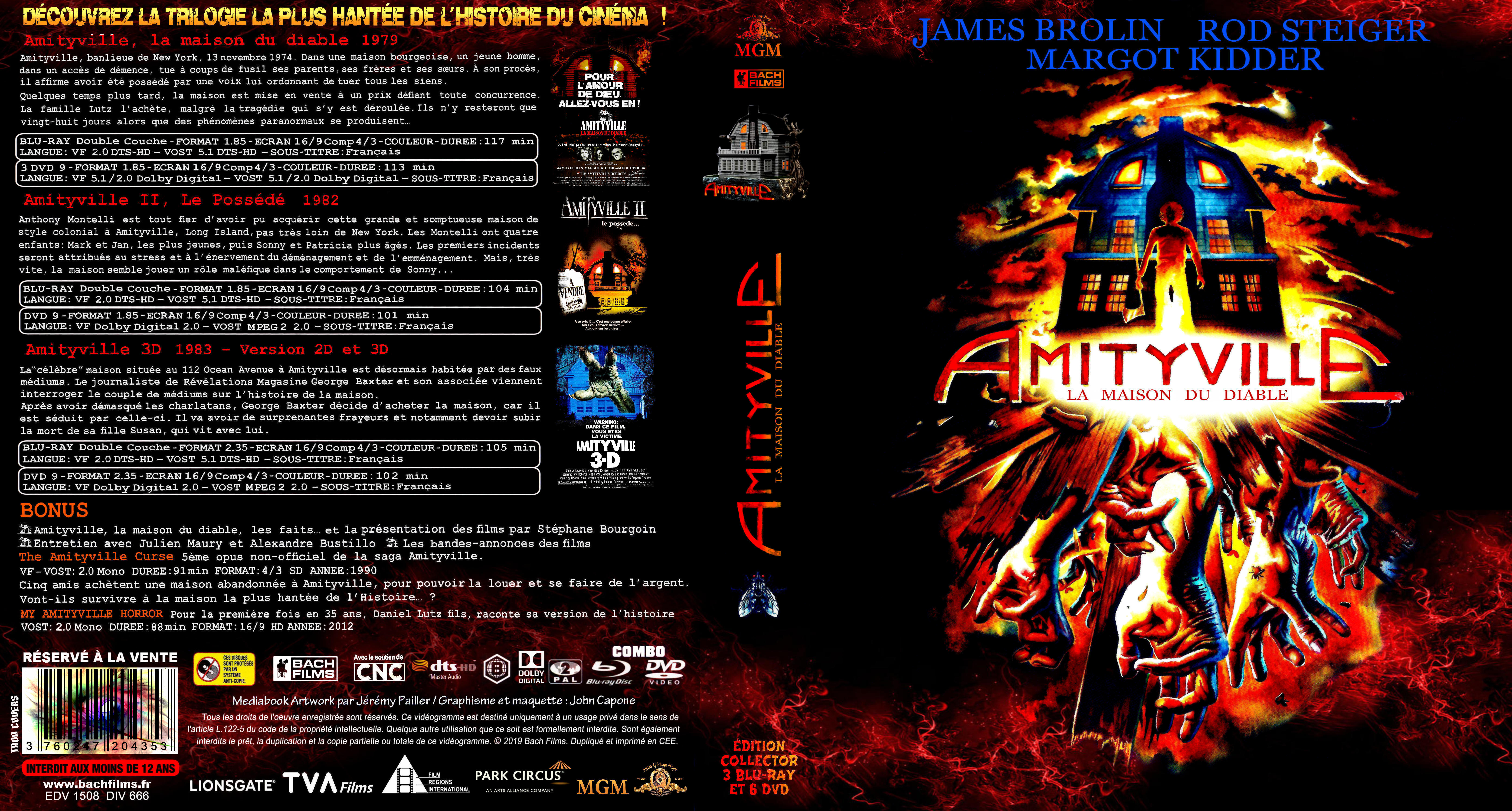 Jaquette DVD Amityville trilogie custom (BLU-RAY)