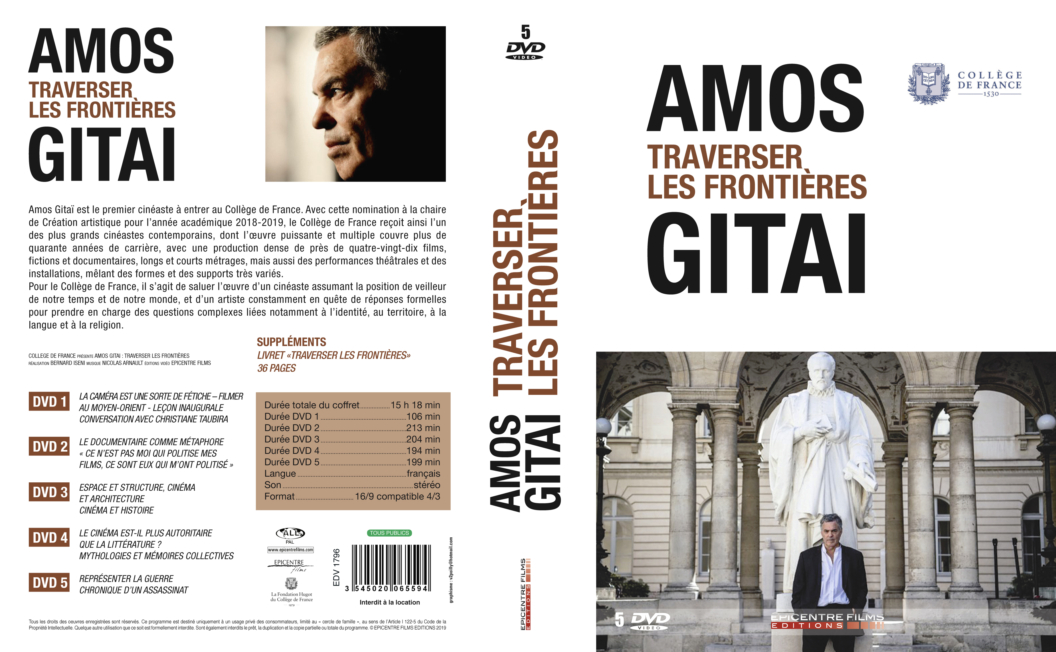 Jaquette DVD Amos Gitai au collge de france