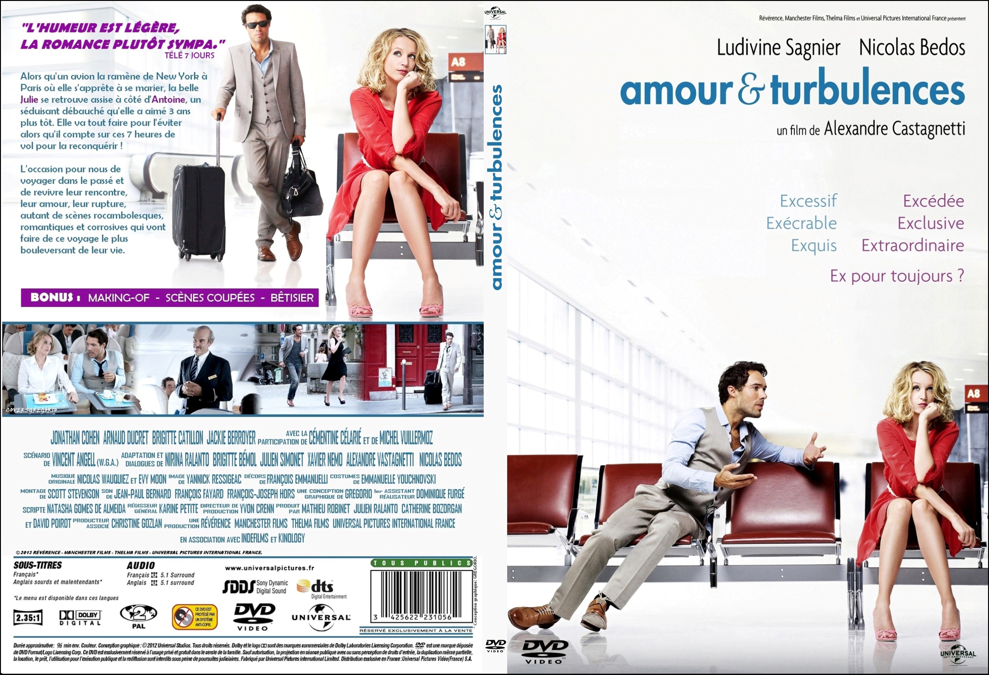 Jaquette DVD Amour & Turbulences custom - SLIM