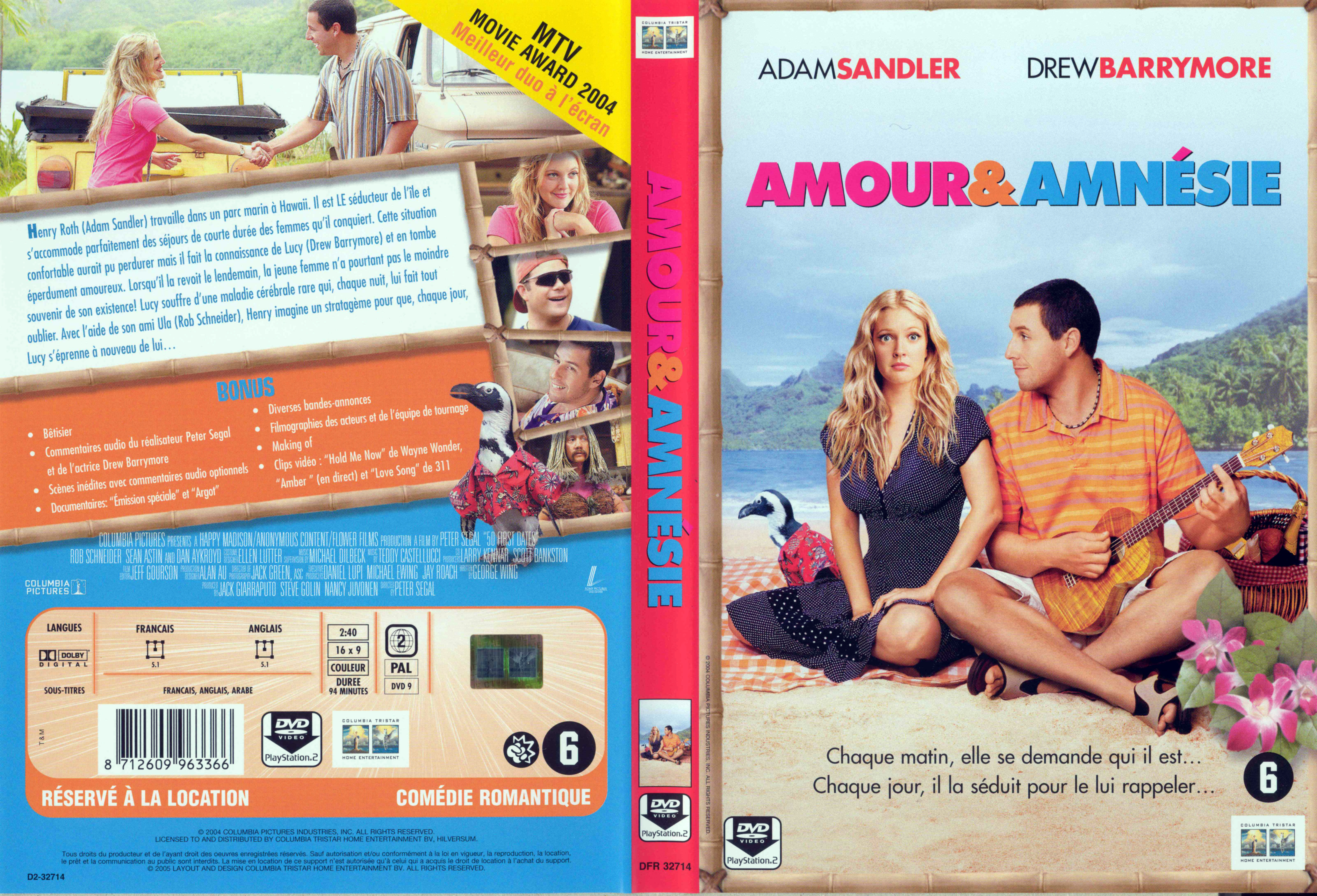 Jaquette DVD Amour et Amnesie v2