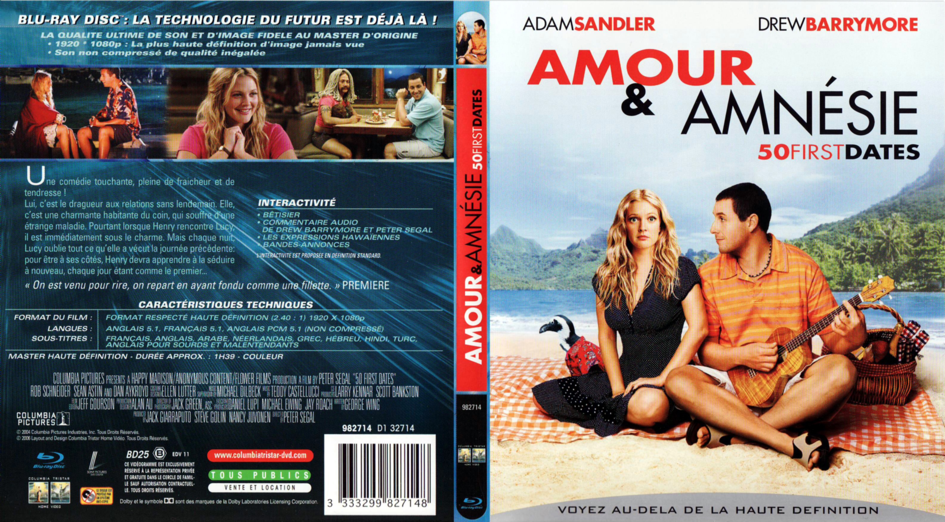 Jaquette DVD Amour et amnsie (BLU-RAY)