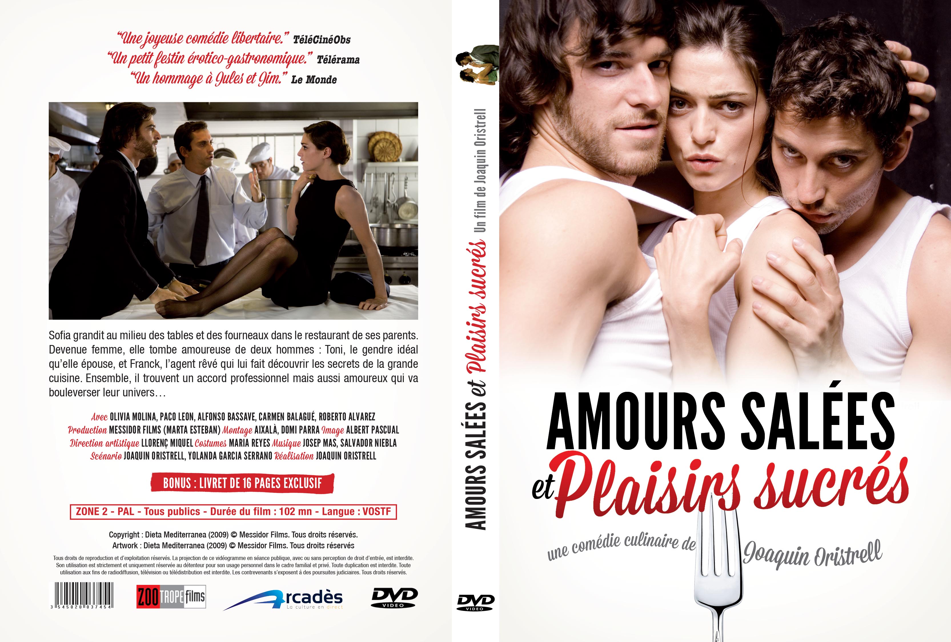Jaquette DVD Amours salees et plaisirs sucres