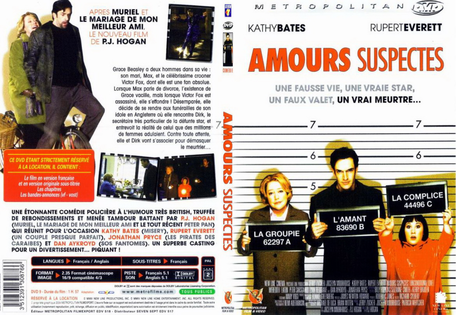 Jaquette DVD Amours suspectes - SLIM